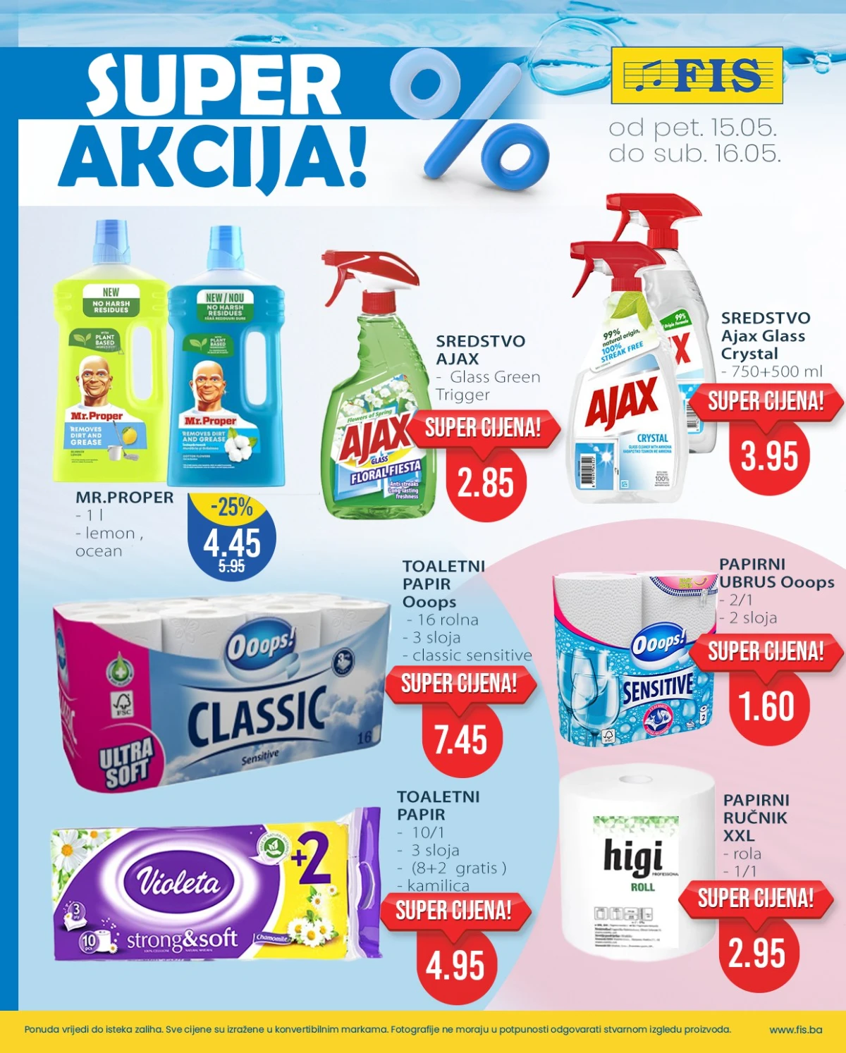 FIS akcija Ajax Mr Proper i Ooops proizvodi maj 2026