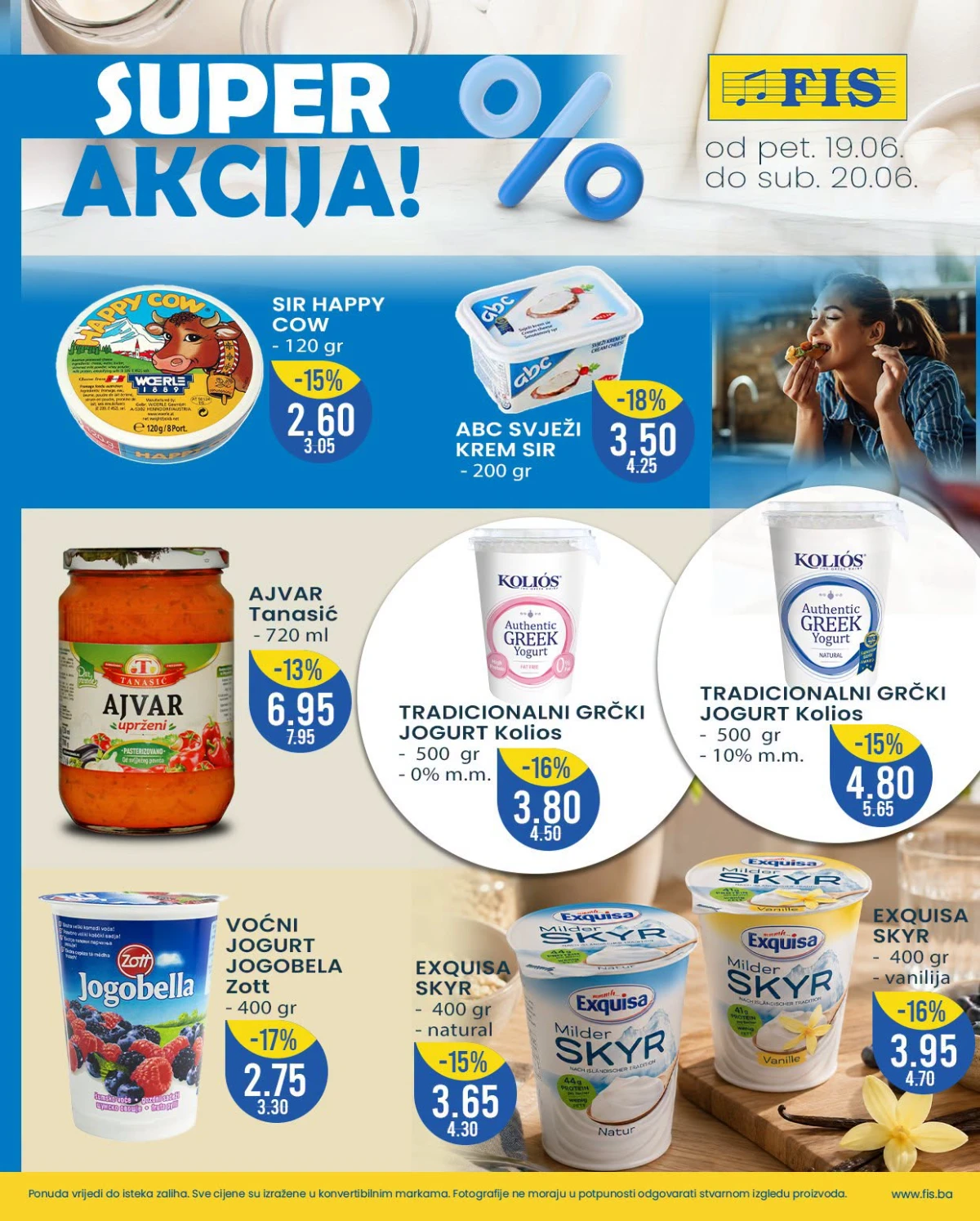 FIS Super akcija – ajvar, grčki jogurt, krem sir i voćni jogurti