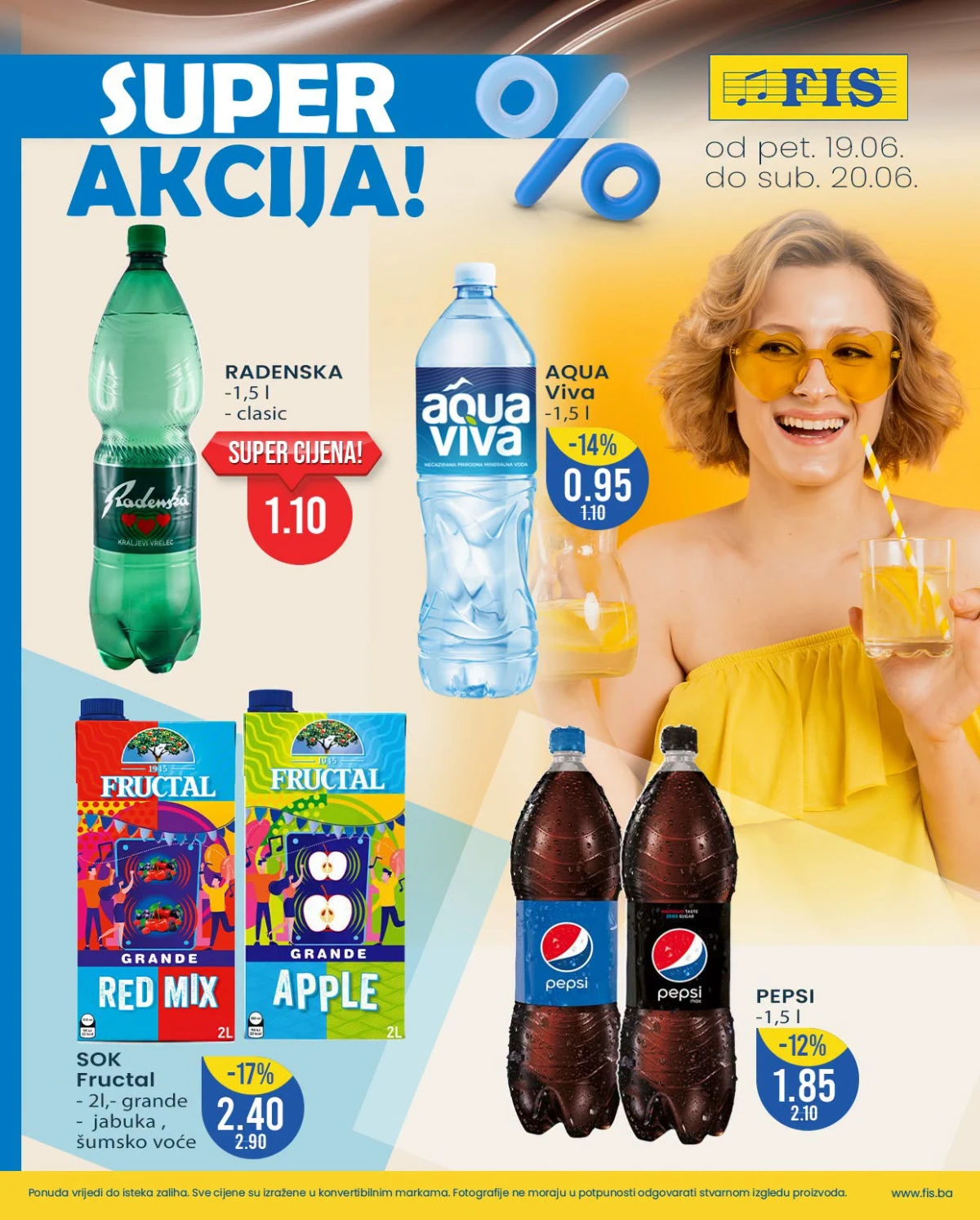 FIS Super akcija – Radenska, Aqua Viva, Fructal sokovi i Pepsi
