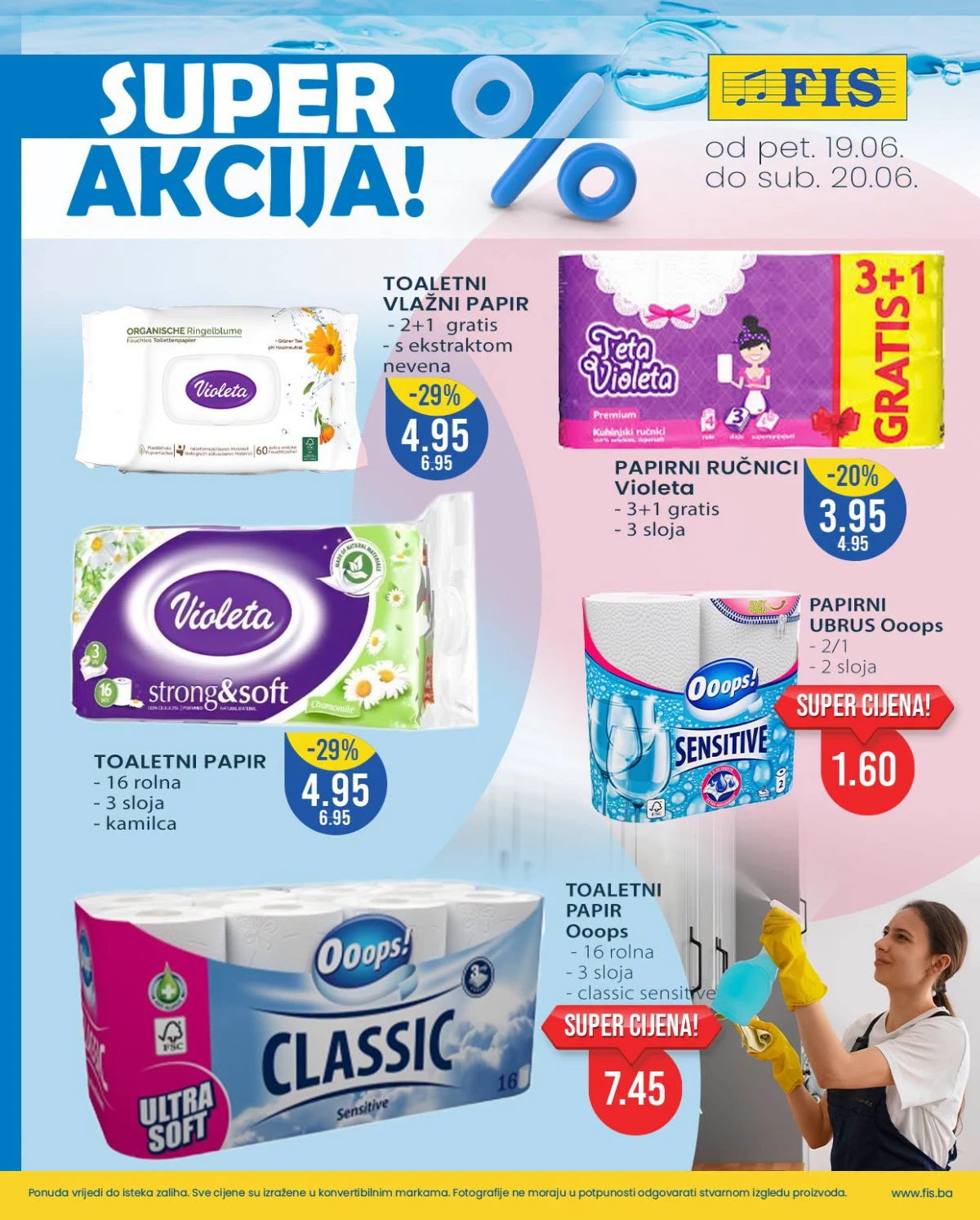 FIS Super akcija – Violeta i Ooops papirna galanterija po sniženim cijenama