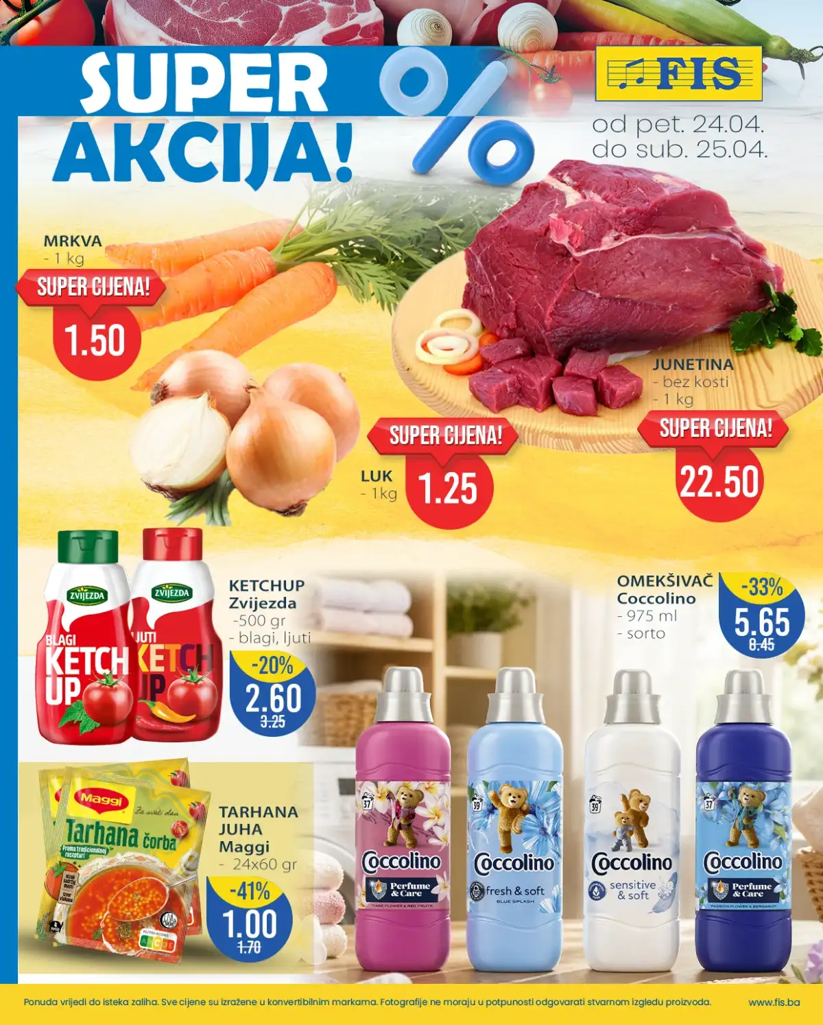 FIS vikend akcija do 49% sniženja prehrana i kućne potrepštine katalog april 2026