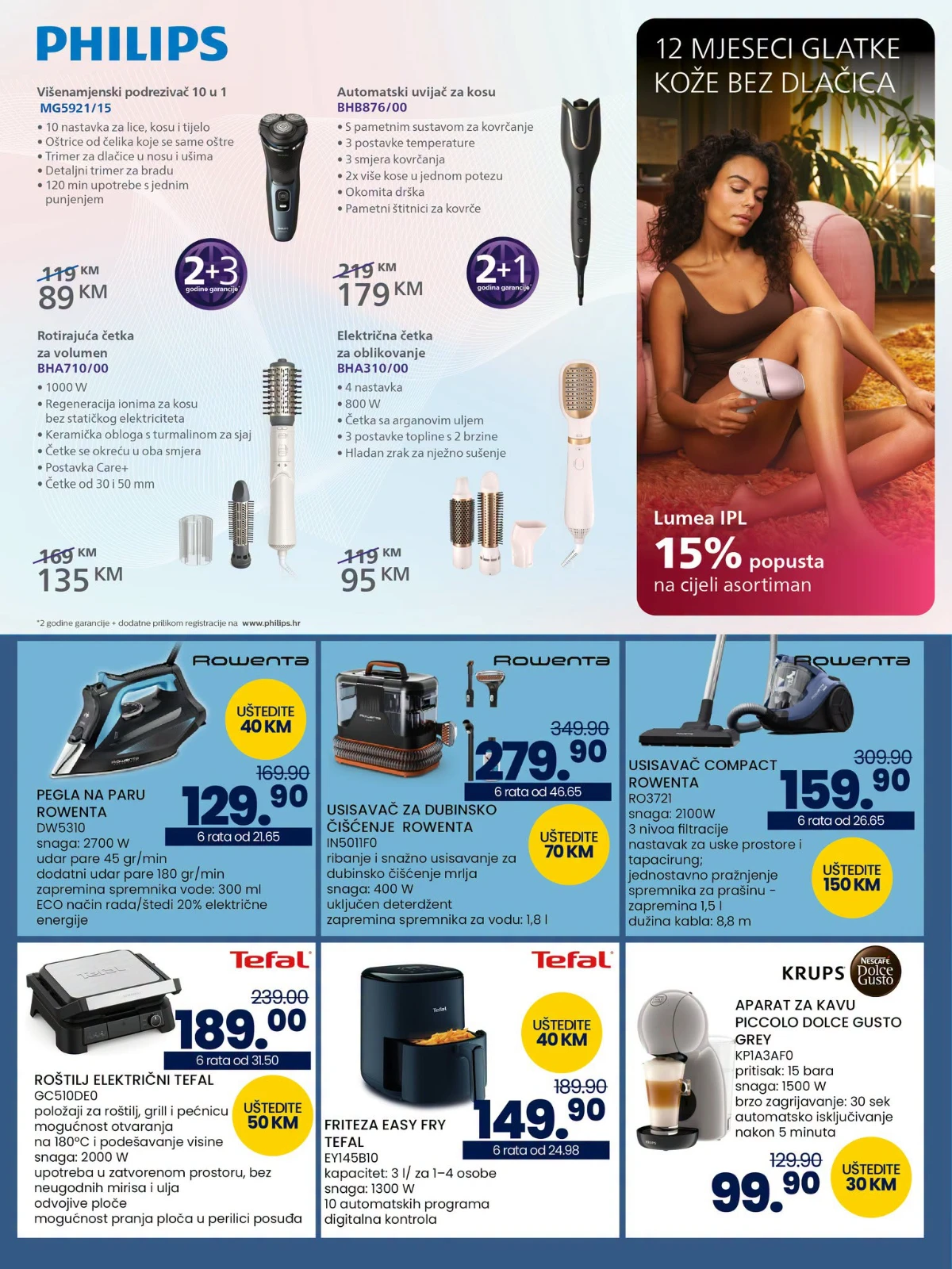 Philips beauty uređaji, Rowenta i Tefal aparati u FIS katalogu