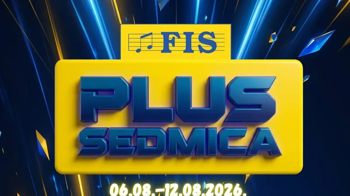 FIS PLUS Sedmica do 12.08.2026. donosi popuste do 45% na kućanske aparate, tehniku, alat, odjeću, obuću i proizvode za dom.