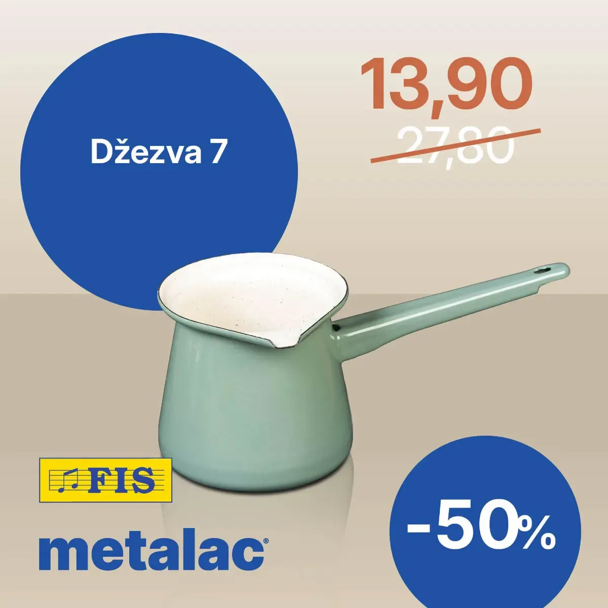 Džezva Olivia 7 – 13,90 KM FIS Metalac džezva Olivia 7 na akciji za 13,90 KM