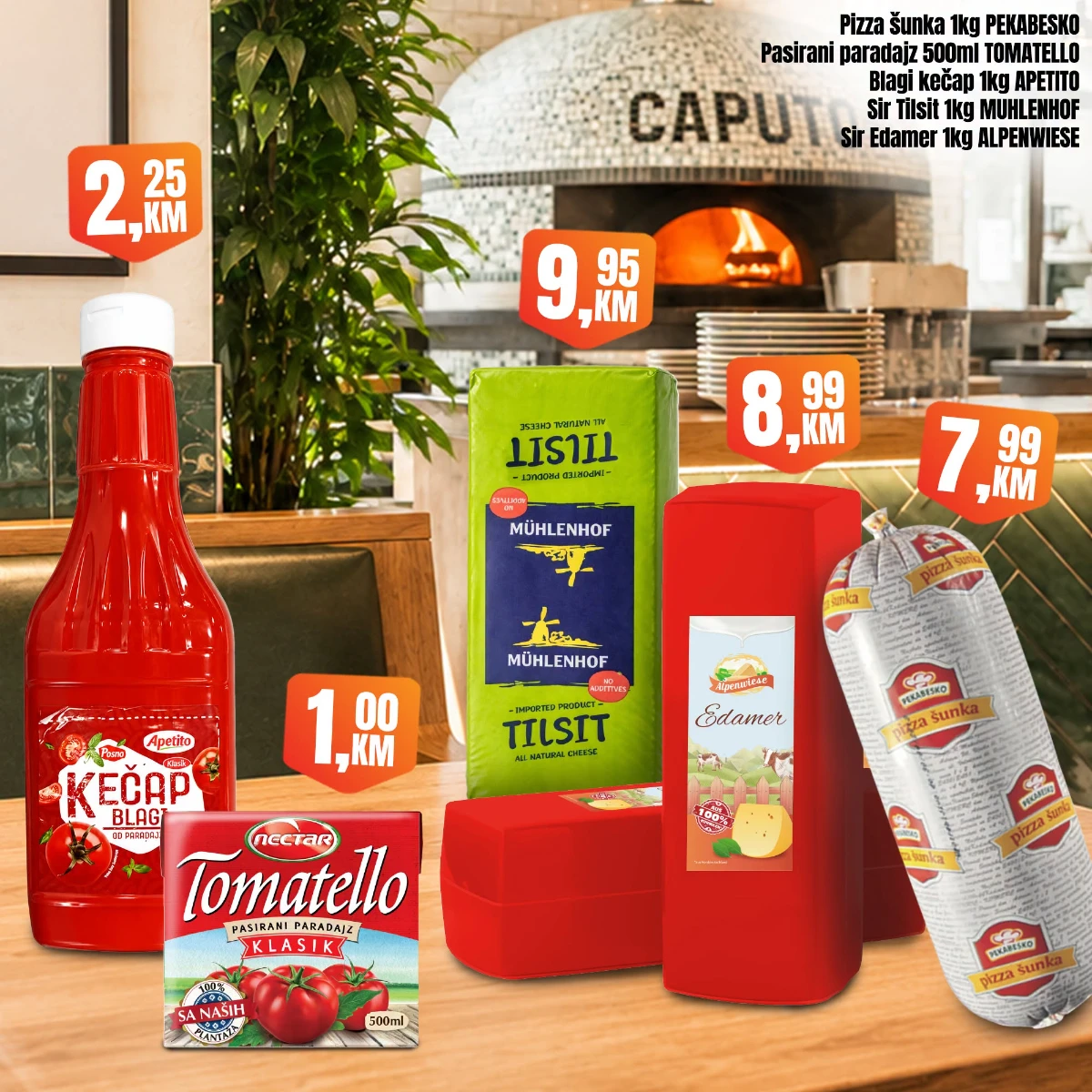 Fortuna Market vikend akcija strana 5 – pizza šunka, sir Edamer i sir Tilsit