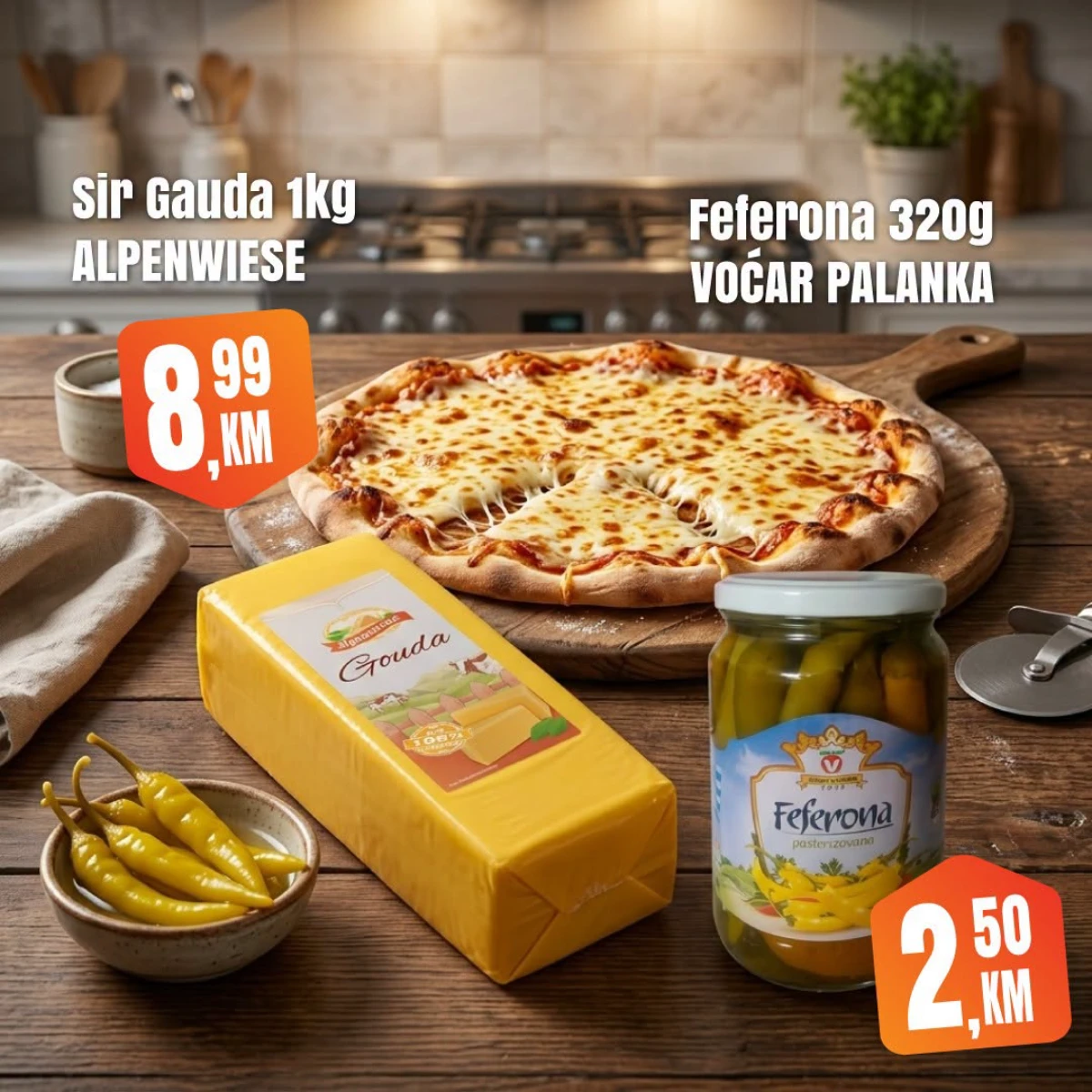 Fortuna Market vikend akcija strana 7 – sir i feferone Fortuna Market vikend akcija strana 7 – Gauda sir 8,99 KM i feferona 2,50 KM
