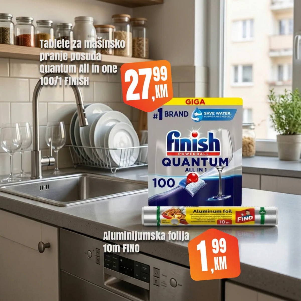Fortuna Market vikend akcija strana 17 – Finish i Fino proizvodi Fortuna Market vikend akcija strana 17 – Finish Quantum 27,99 KM i aluminijska folija Fino 1,99 KM