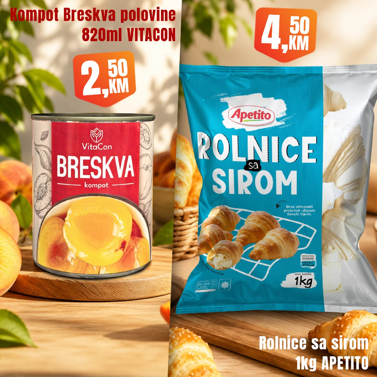 Fortuna Market vikend akcija strana 8 rolince sa sirom i voćni kompoti na akciji