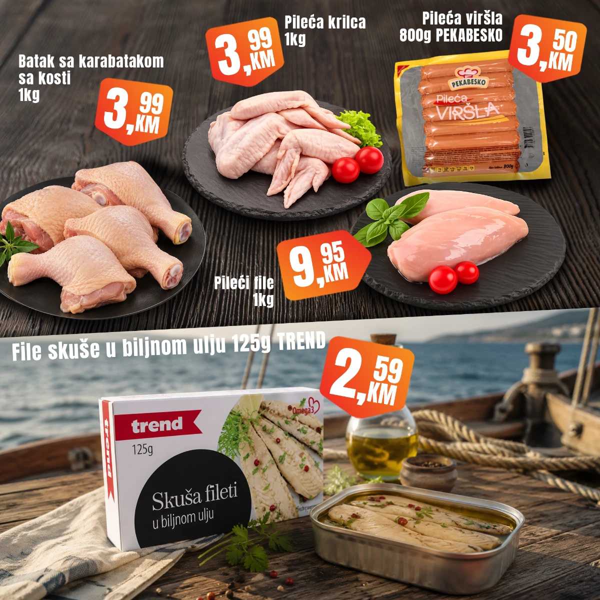 Fortuna Market vikend akcija strana 3 – pileći file, batak i krilca Fortuna Market vikend akcija strana 3 pileći file, batak i krilca na akciji