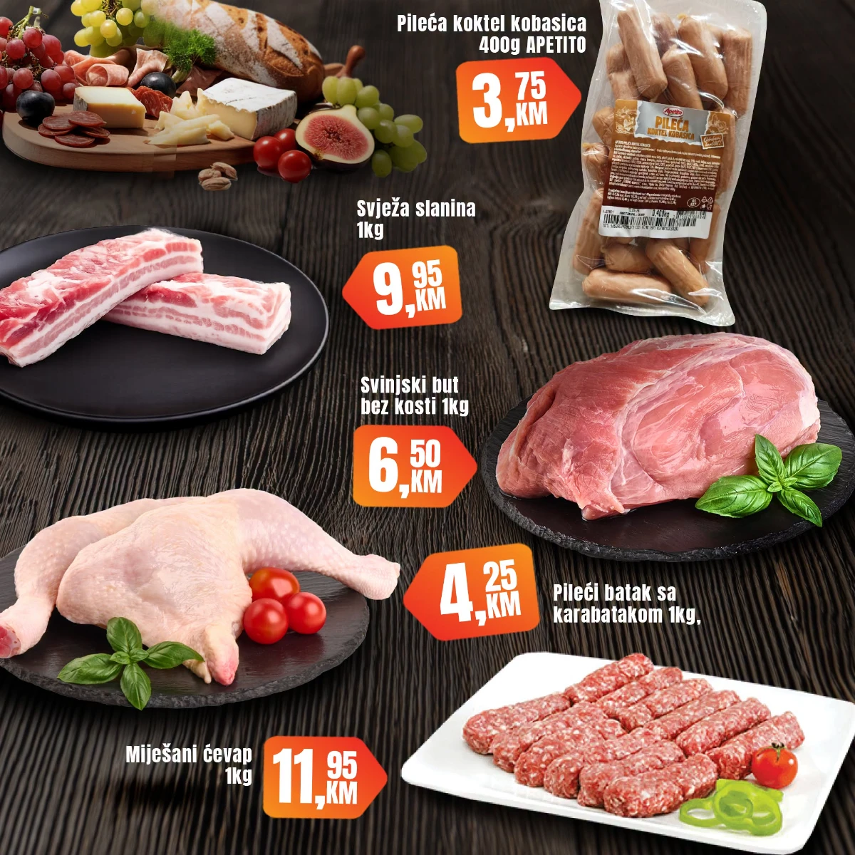 Fortuna Market vikend akcija strana 2 – svinjski but, pileći batak, svježa slanina i pileća kobasica na akciji