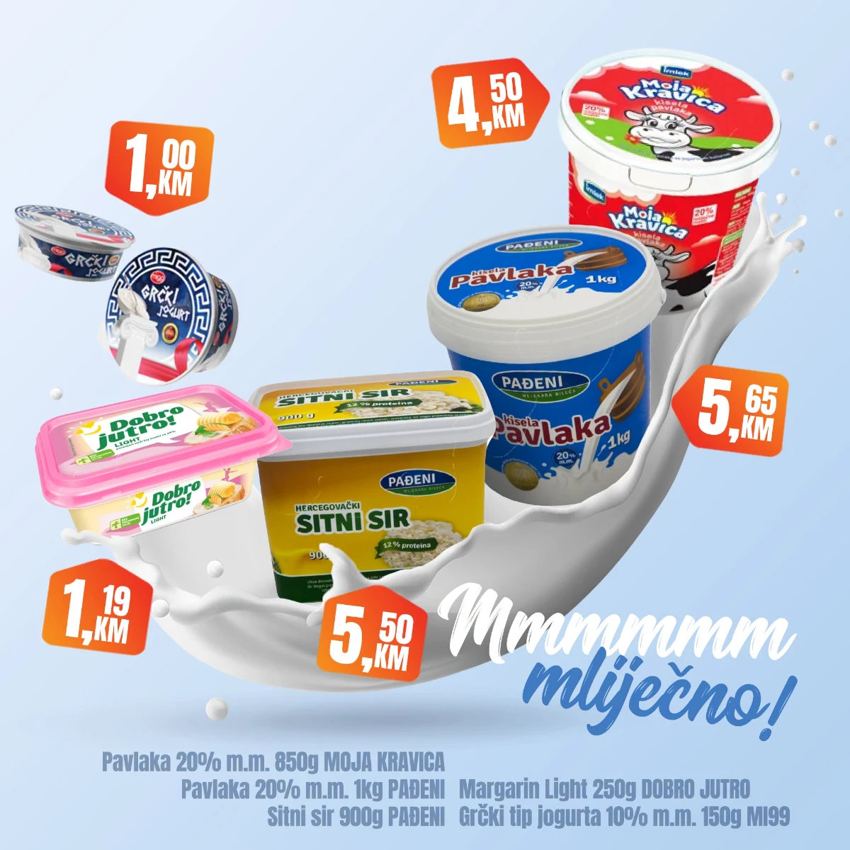 Fortuna Market vikend akcija strana 6 – pavlaka, sitni sir, margarin i grčki jogurt na akciji