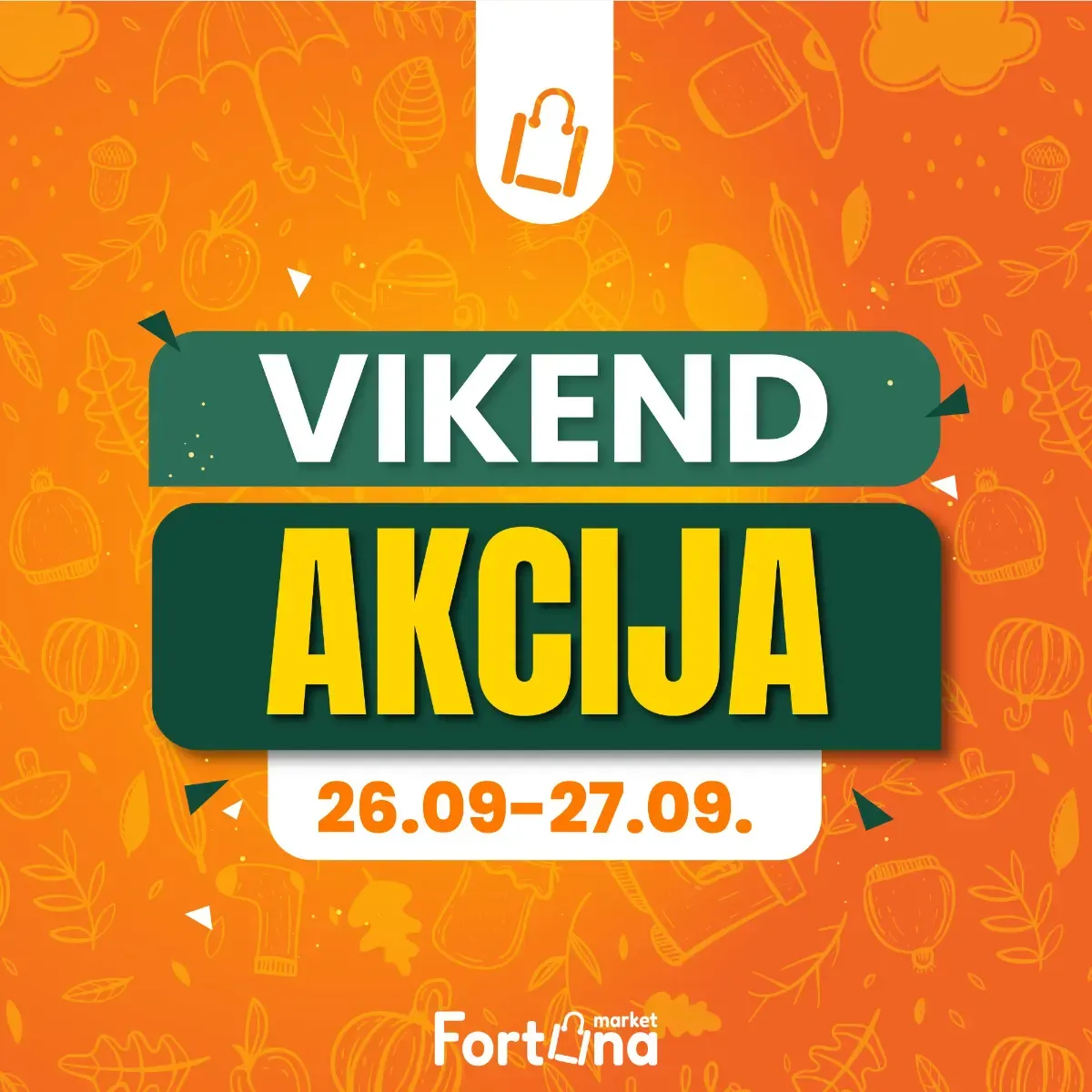 Fortuna Market vikend akcija 26. i 27.09.2026. – hrana, piće, kućne potrepštine, tehnika i proizvodi za dom po akcijskim cijenama
