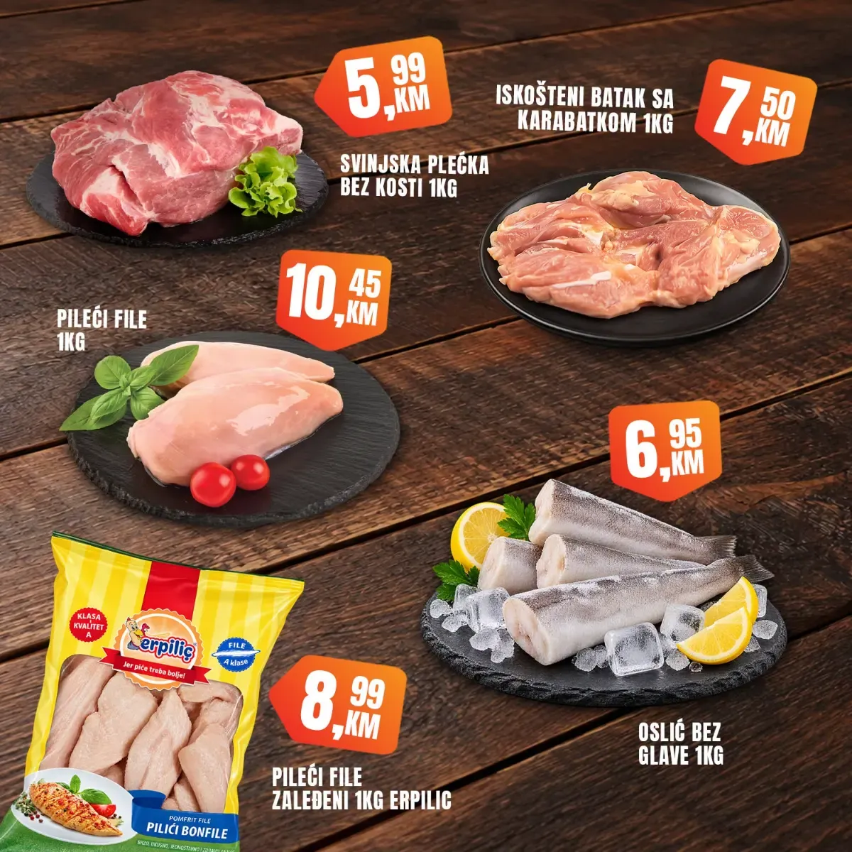 Fortuna Market vikend akcija – svinjska plećka, pileći file, batak i oslić