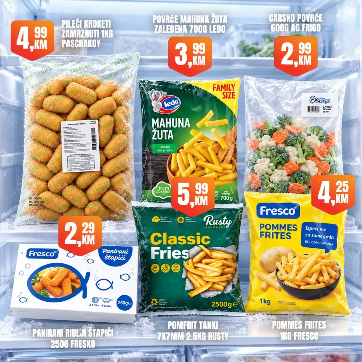 Fortuna Market akcija – smrznuto povrće, pomfrit i riblji proizvodi