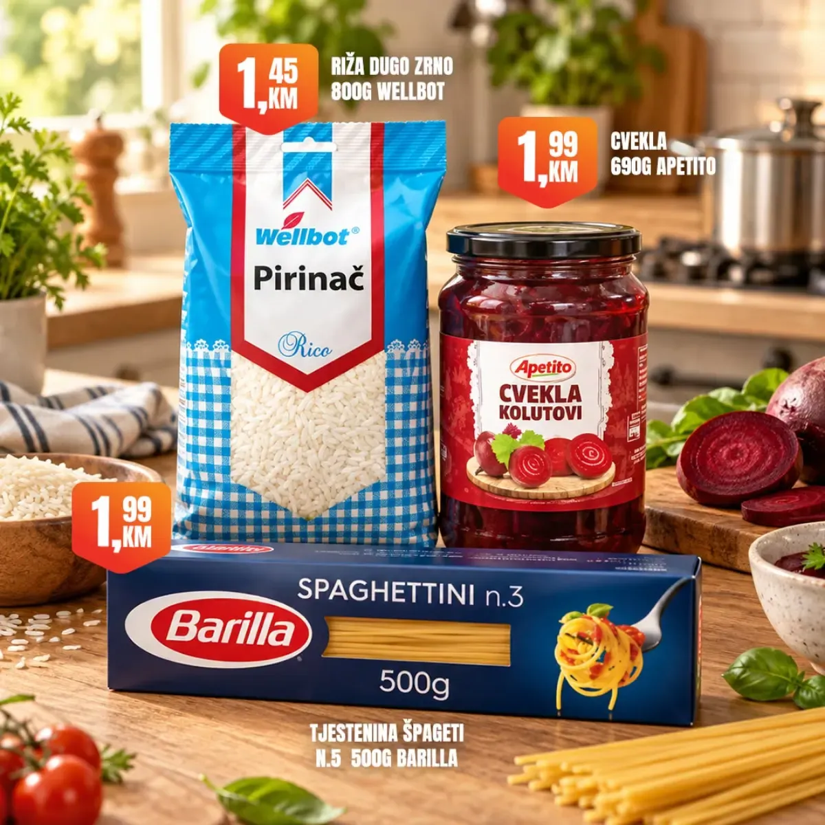 Fortuna Market akcija – riža, tjestenina i cvekla