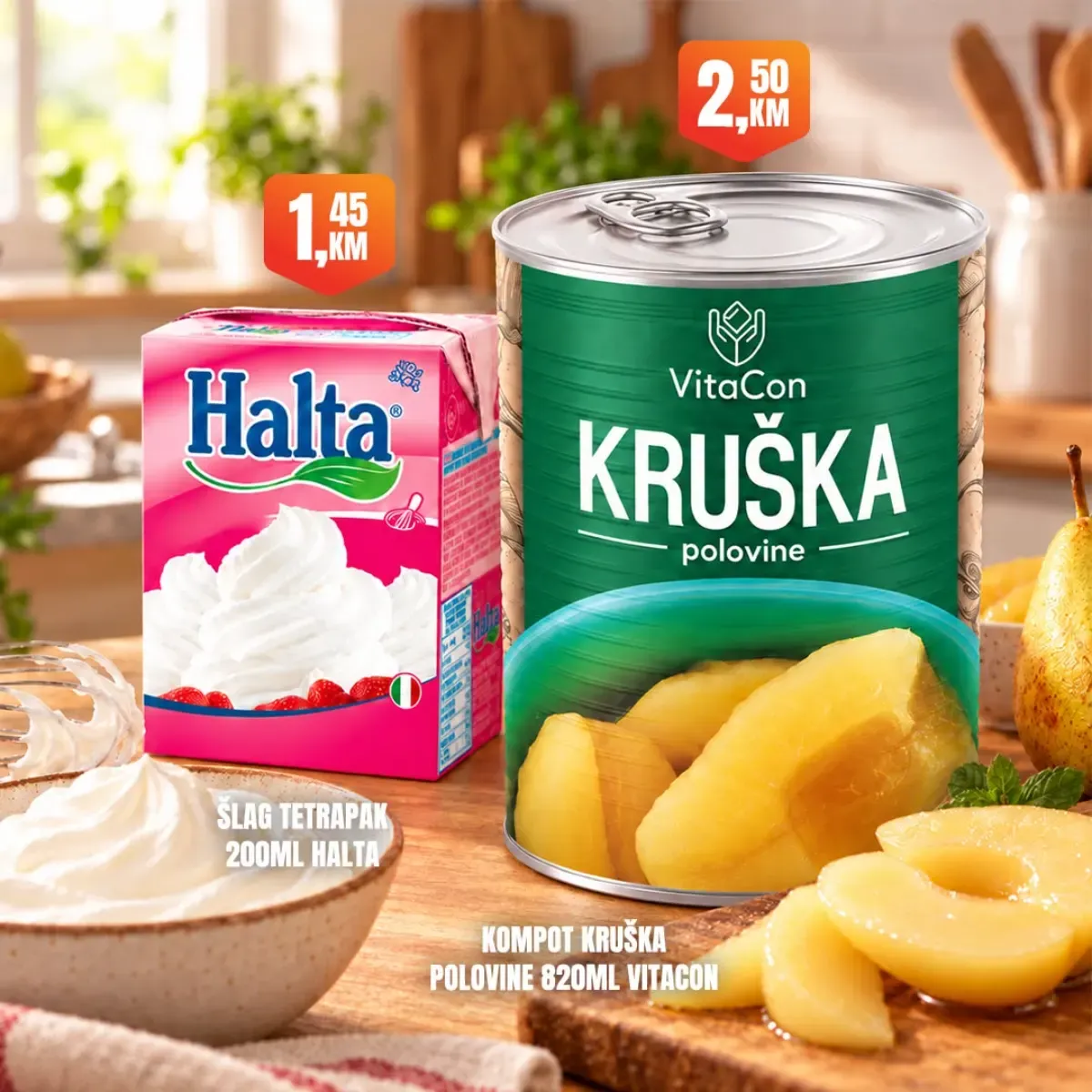 Fortuna Market akcija – šlag i kompot od kruške
