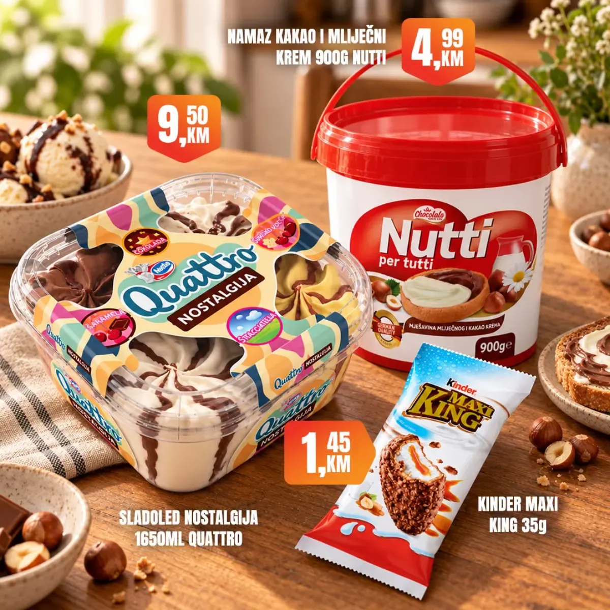 Fortuna Market akcija – sladoled, krem i Kinder Maxi King