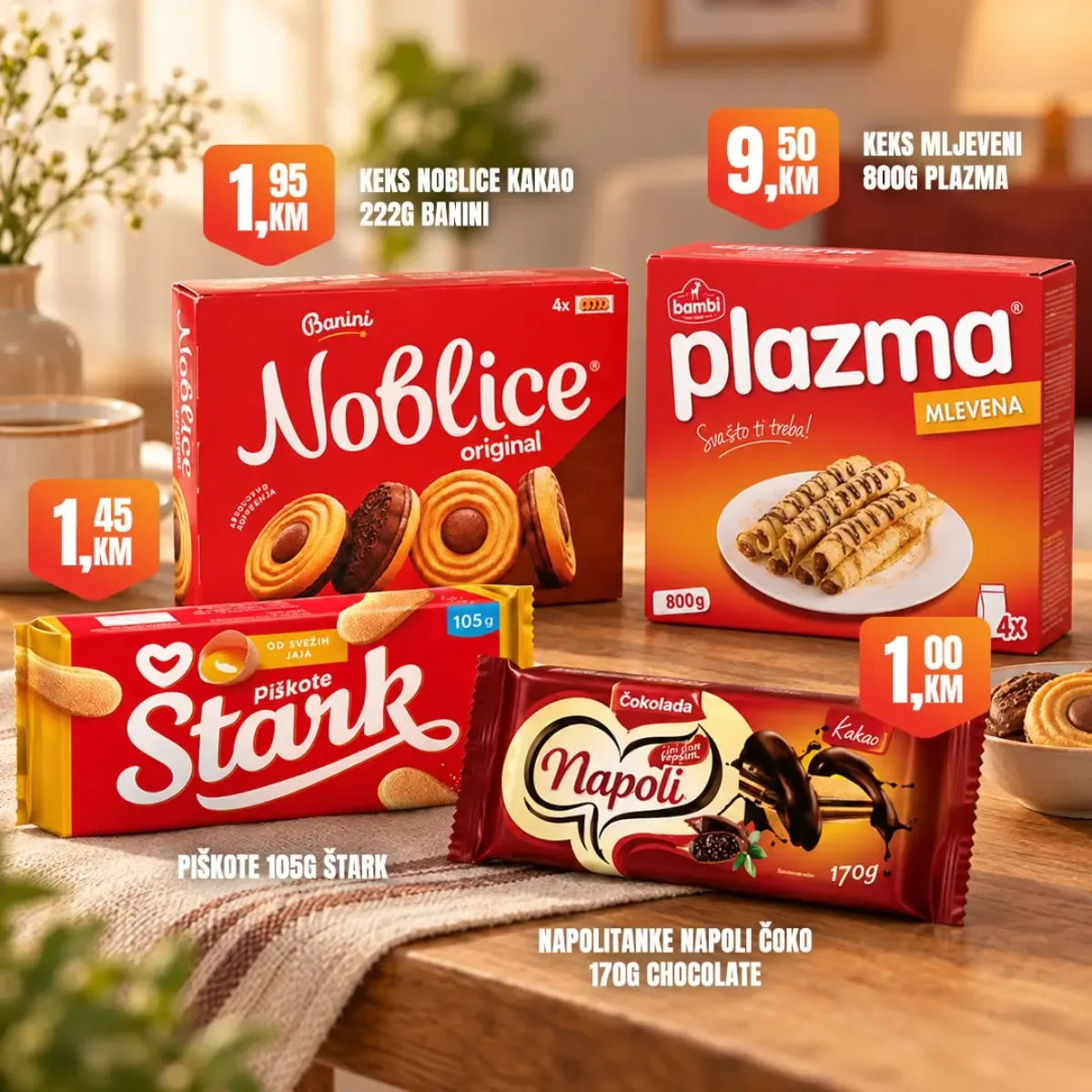 Fortuna Market akcija – Noblice, Plazma, Štark i napolitanke