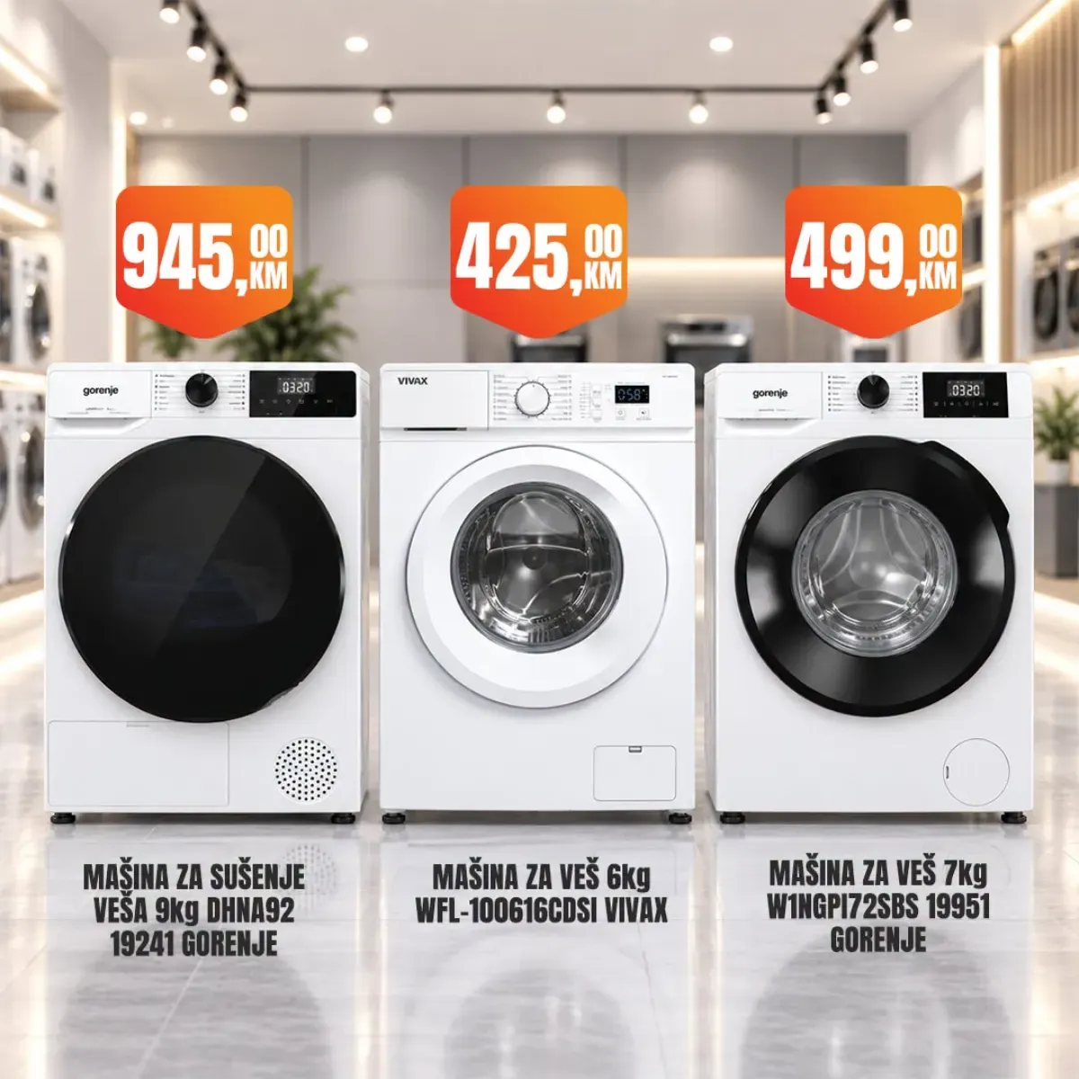 Fortuna Market akcija – Gorenje i Vivax mašine za veš i sušenje
