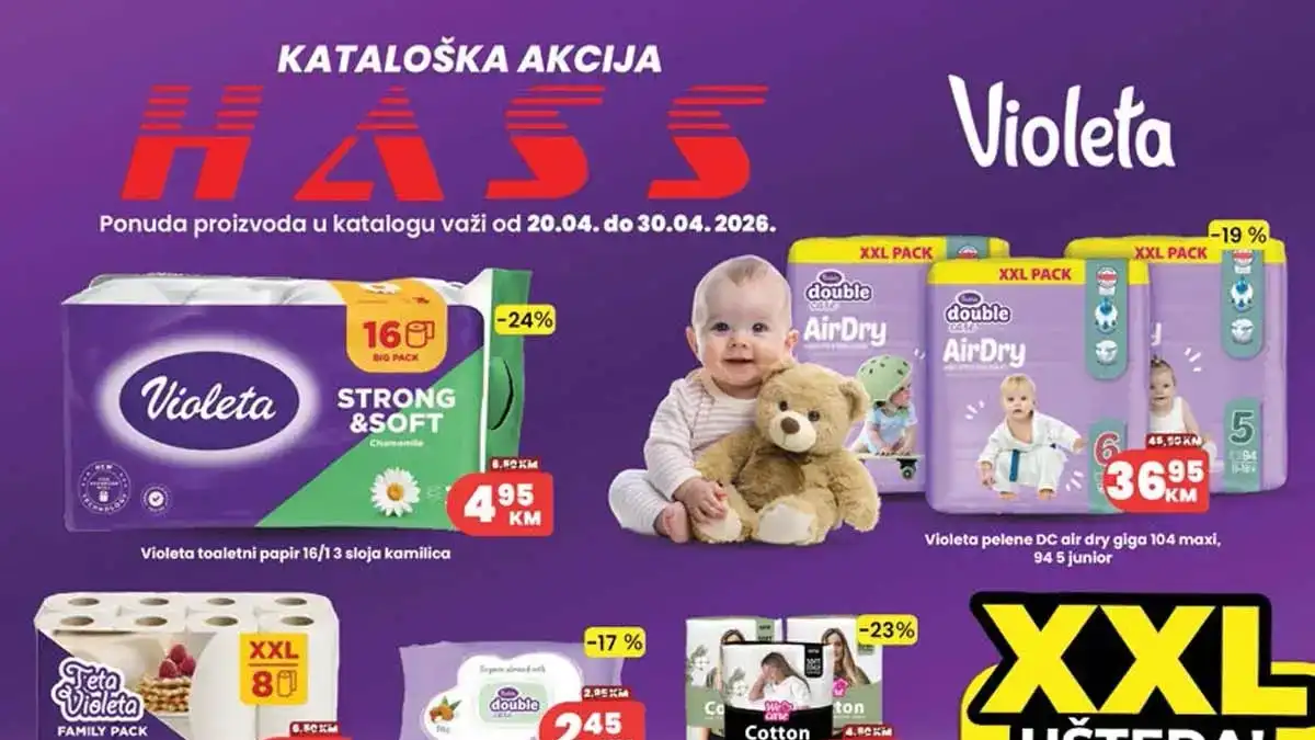 Hass Komerc akcija do 30.04.2026 katalog sniženja prehrane i kućnih proizvoda