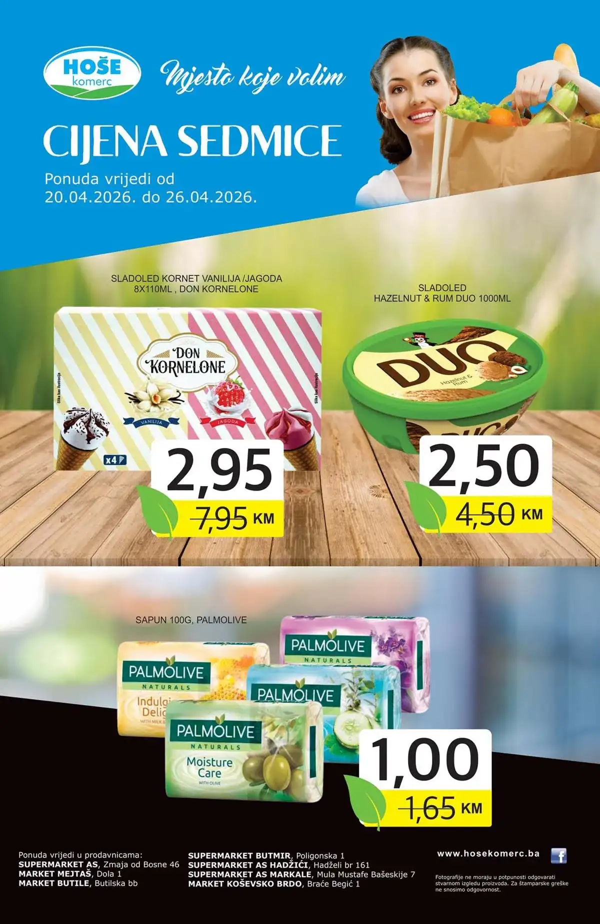Hoše komerc cijena sedmice sniženja i popusti do 26. aprila 2026