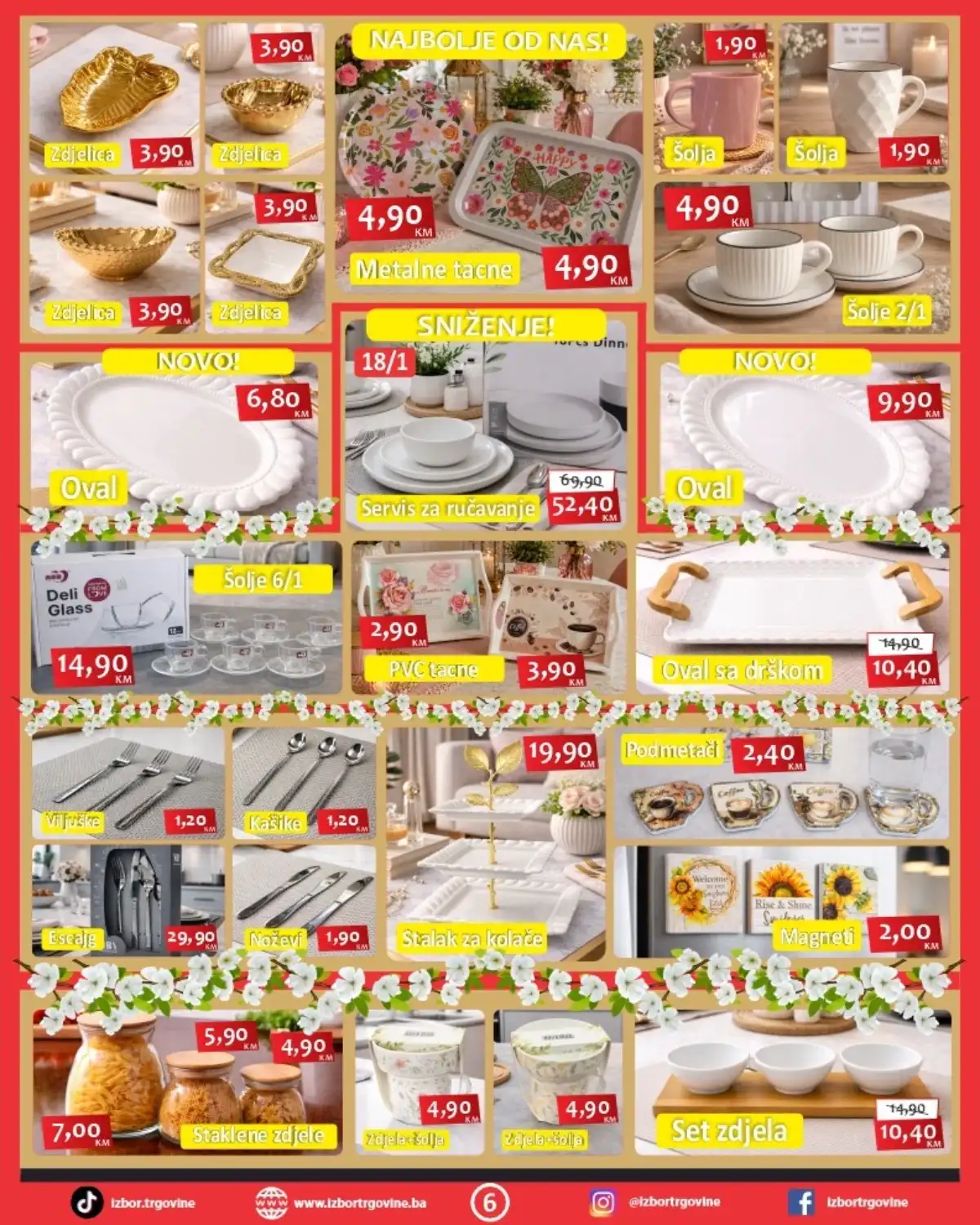 Izbor Trgovine akcija – kućni proizvodi i garderoba na sniženju do 01. maja 2026 (strana 6)