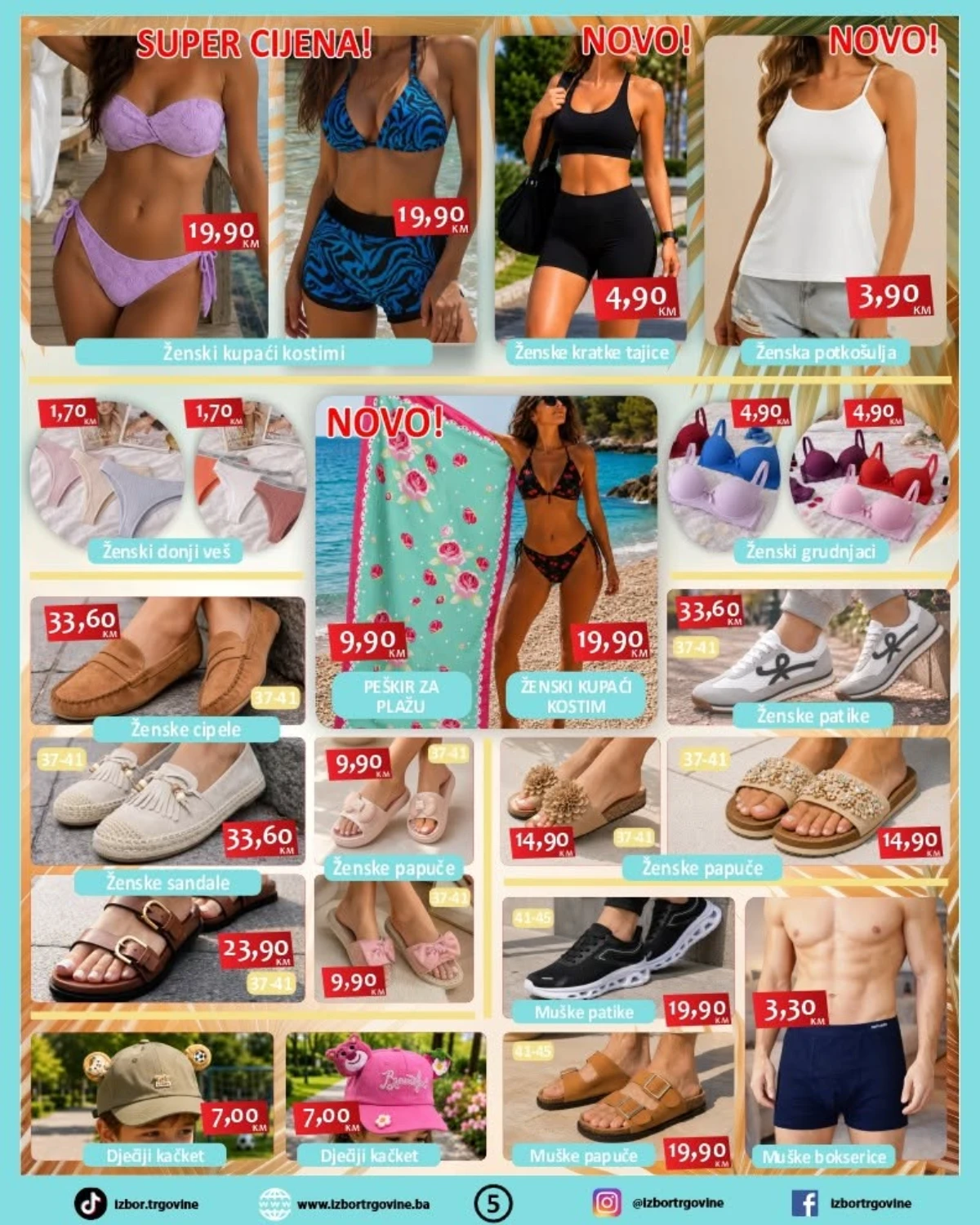 Izbor Trgovine katalog do 19.06.2026 – kupaći kostimi, obuća, papuče i ljetna moda