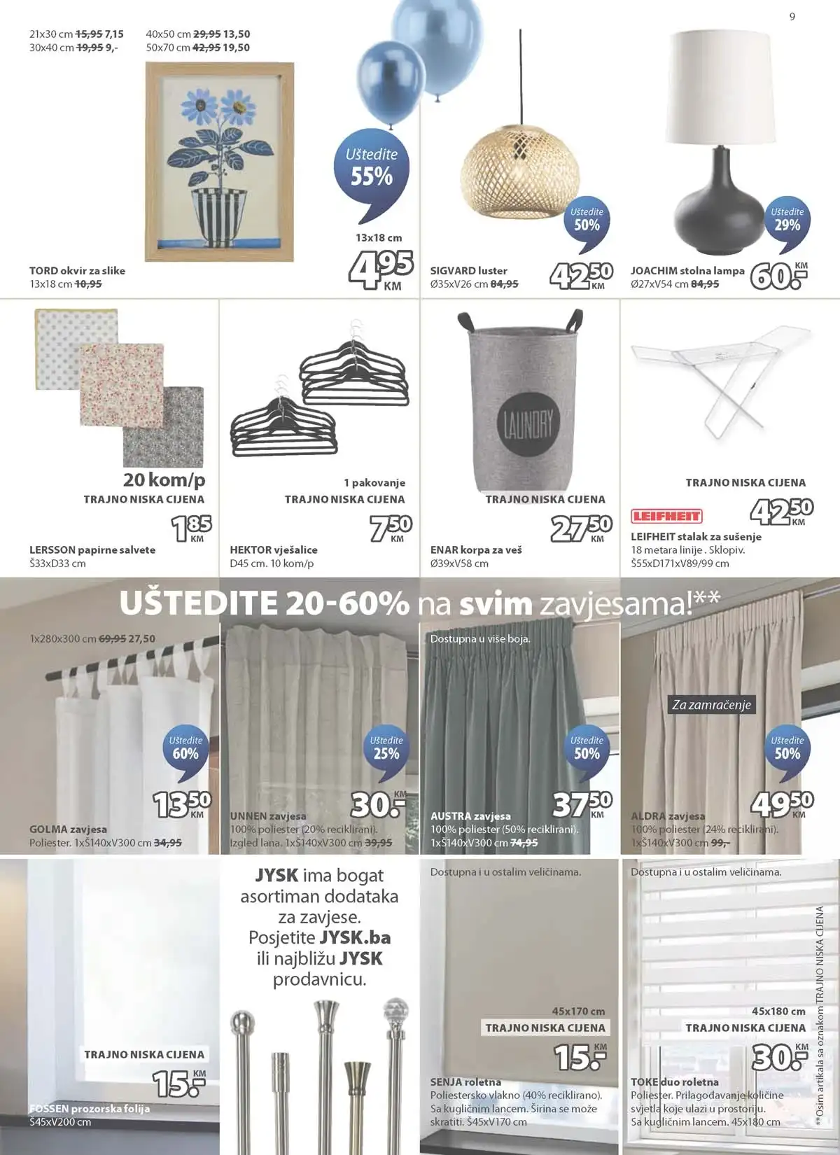 JYSK 47. rođendan – katalog sniženja do 65% strana 9 JYSK rođendanska akcija katalog sniženja namještaja i opreme za dom – strana 9 – do 28.04.2026