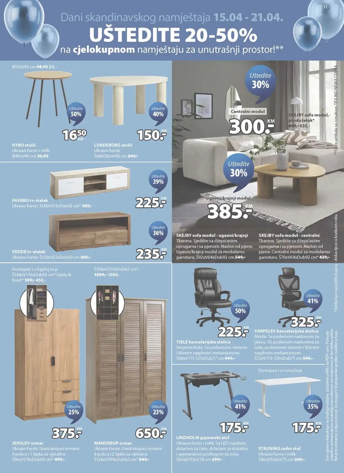 JYSK 47. rođendan – katalog sniženja do 65% strana 11 JYSK rođendanska akcija katalog sniženja namještaja i opreme za dom – strana 11 – do 28.04.2026