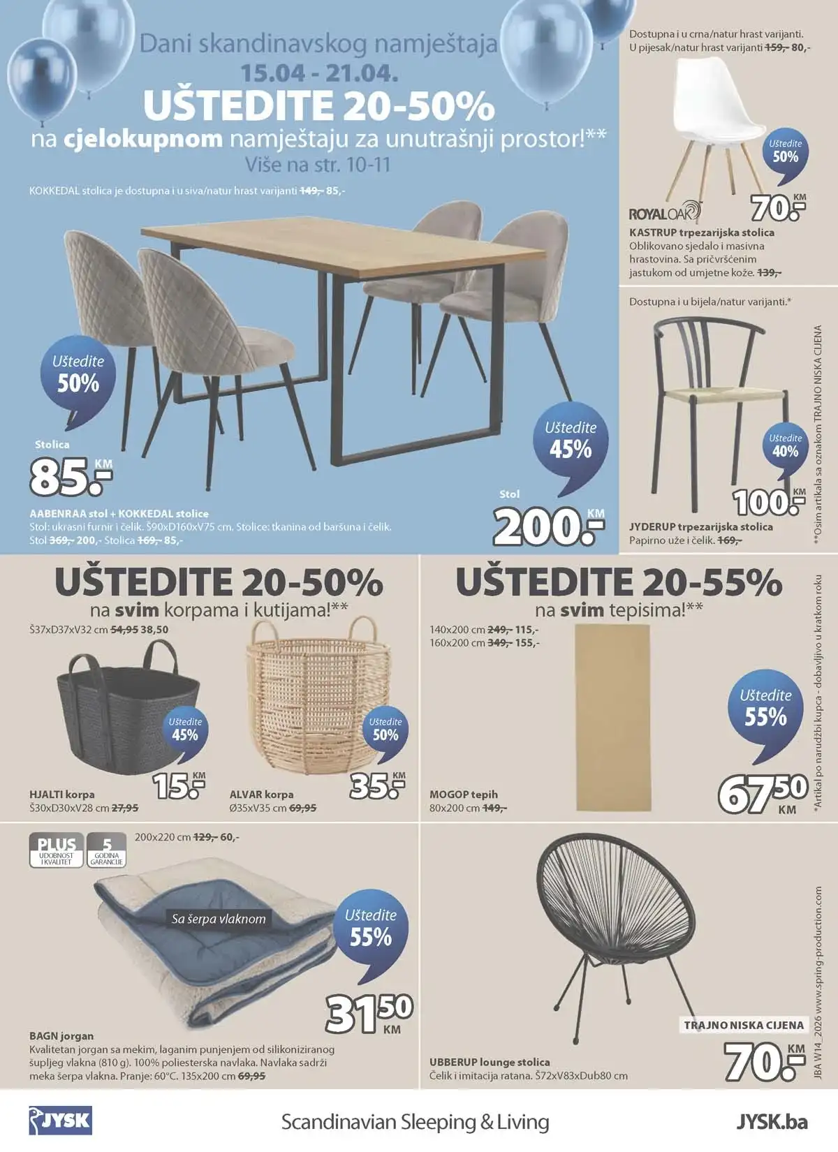 JYSK 47. rođendan – katalog sniženja do 65% strana 12 JYSK rođendanska akcija katalog sniženja namještaja i opreme za dom – strana 12 – do 28.04.2026