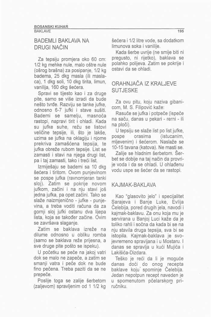 Recepti Bosanski kuhar  Alija Lakišić