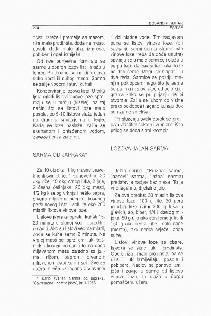 Recepti Bosanski kuhar  Alija Lakišić