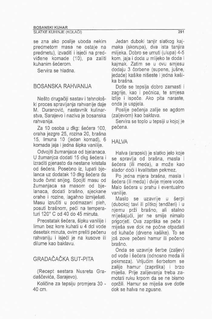 Recepti Bosanski kuhar  Alija Lakišić