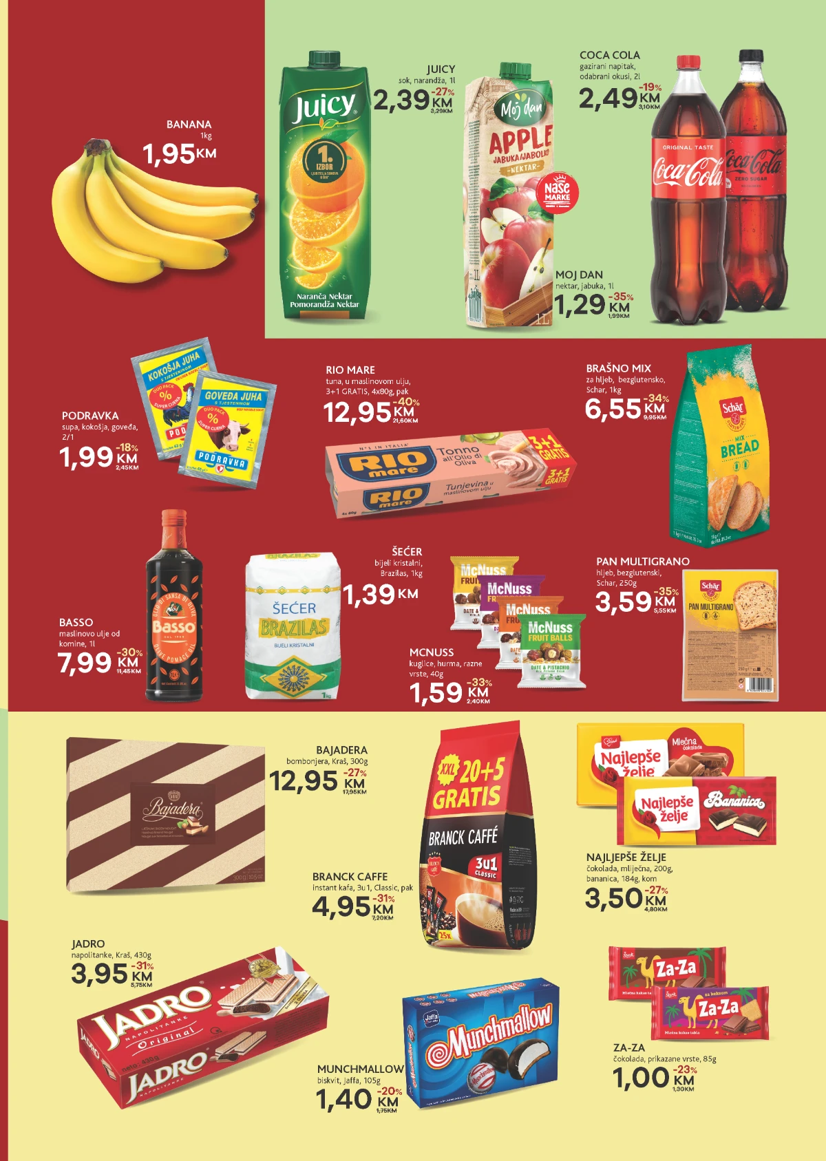 Konzum Lukavica katalog – sokovi, bezalkoholna pića, kafa, čokolade i prehrambeni proizvodi na akciji