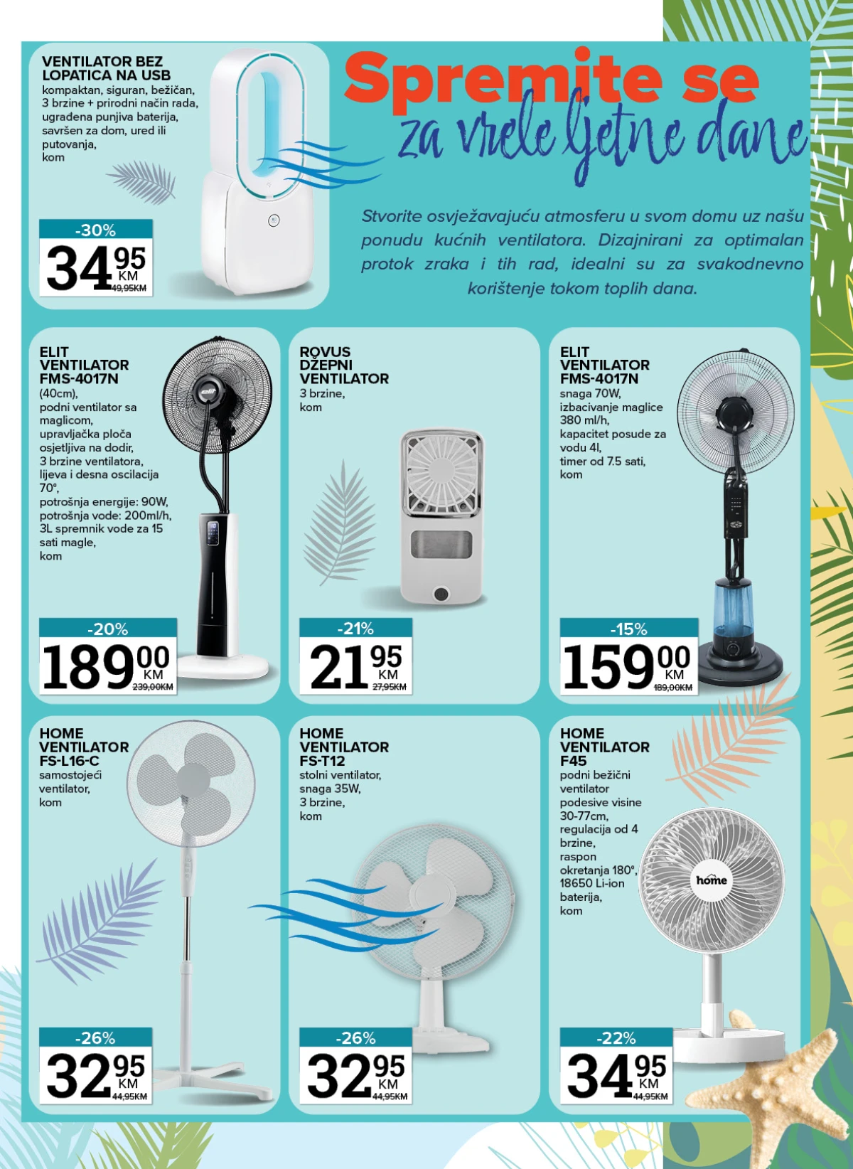 Konzum i Mercator ventilatori klima i rashladni uređaji akcija 2026