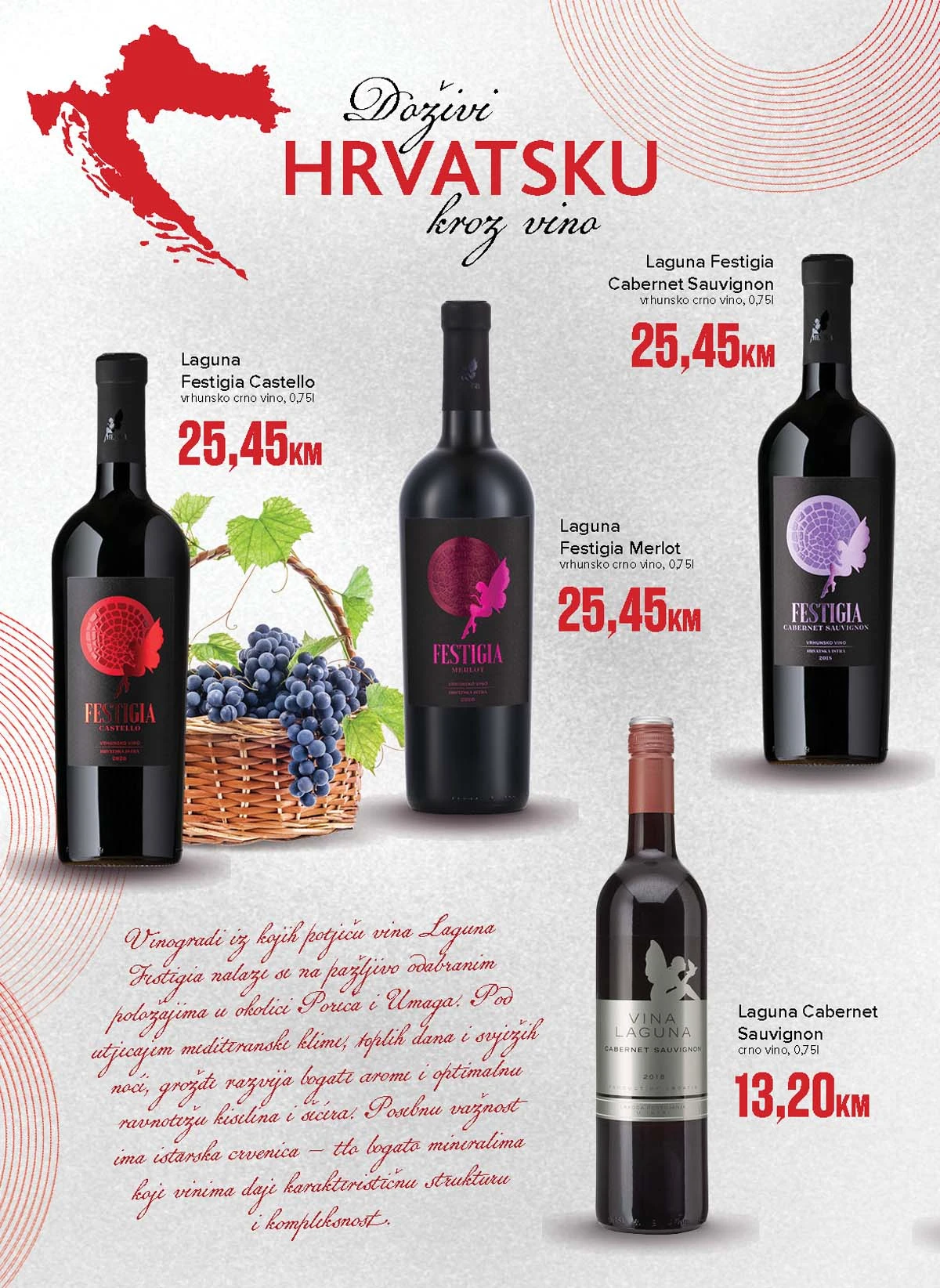 Konzum i Mercator akcija vina izbor i sniženja