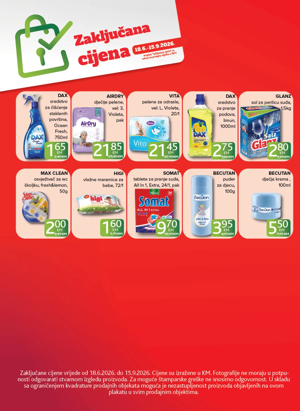 Konzum i Mercator zaključana cijena strana 5 – pelene, deterdženti i proizvodi za domaćinstvo