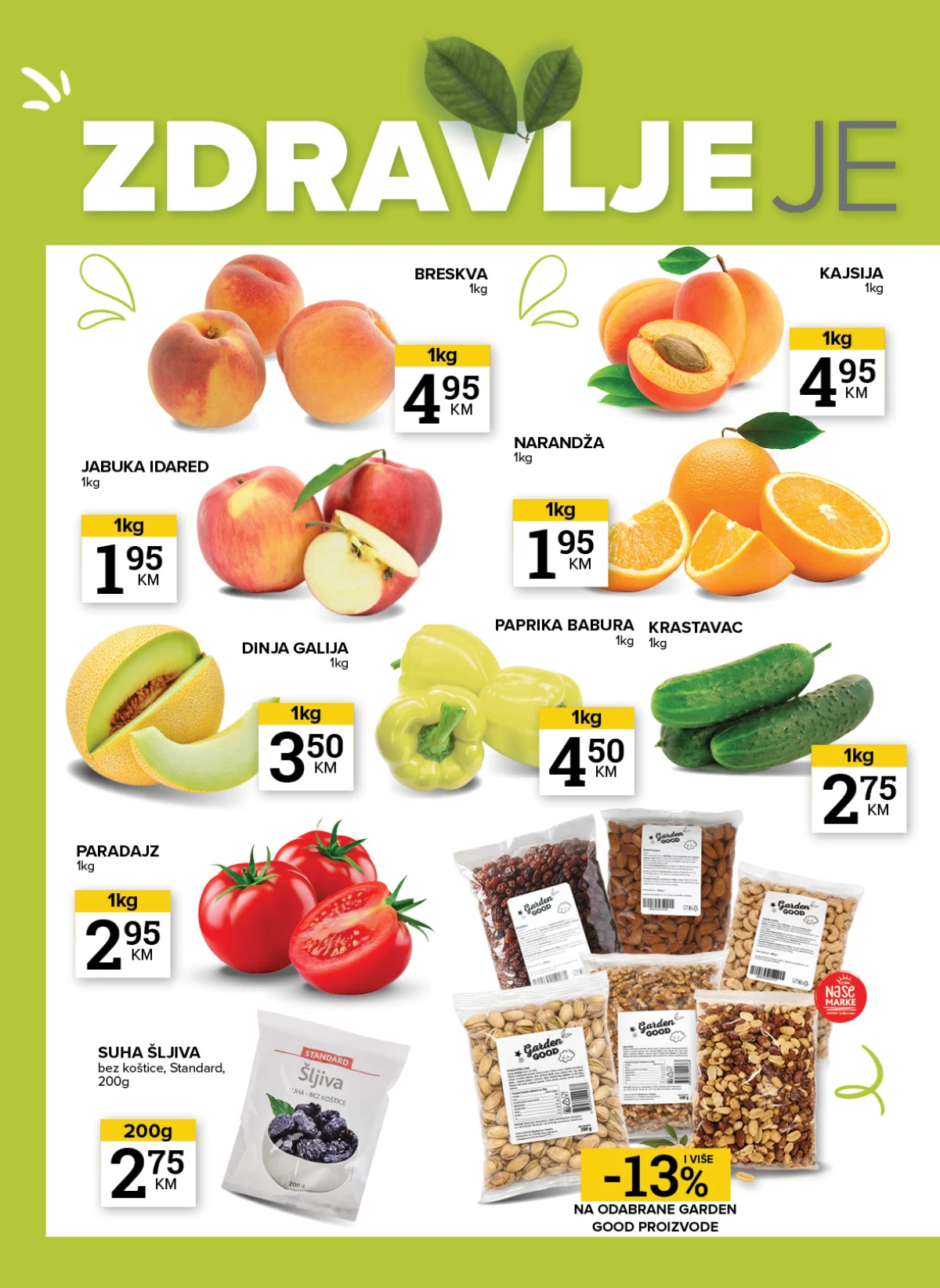 Konzum i Mercator delikatesi i sirevi na akciji