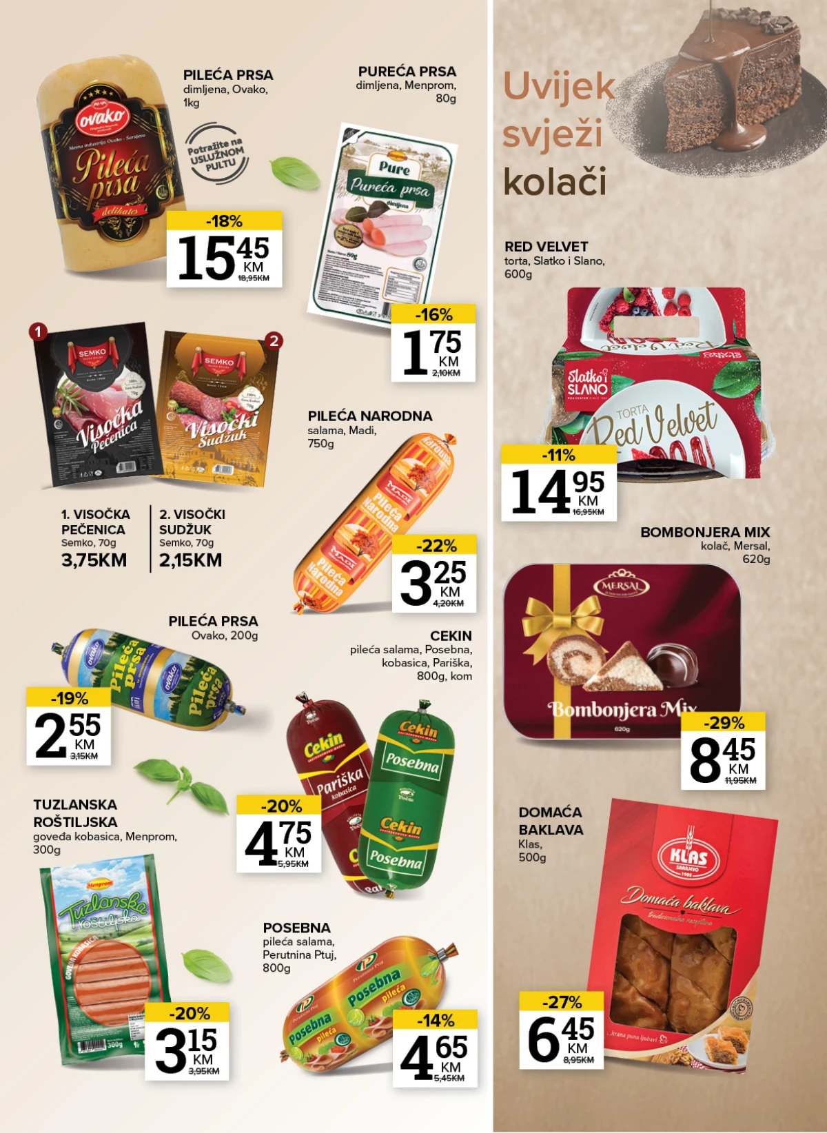 Konzum i Mercator ajvar ulje i prehrambeni proizvodi na akciji