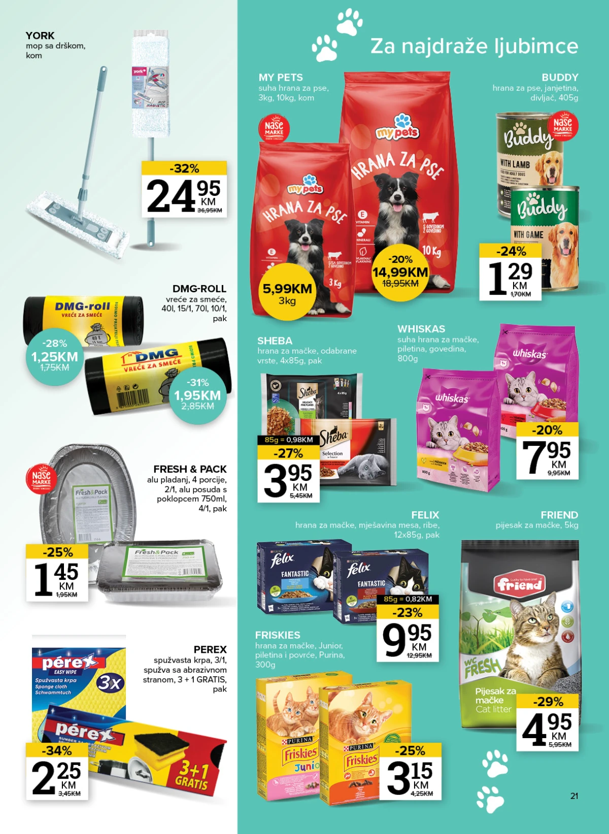 Konzum i Mercator voće i povrće na akciji