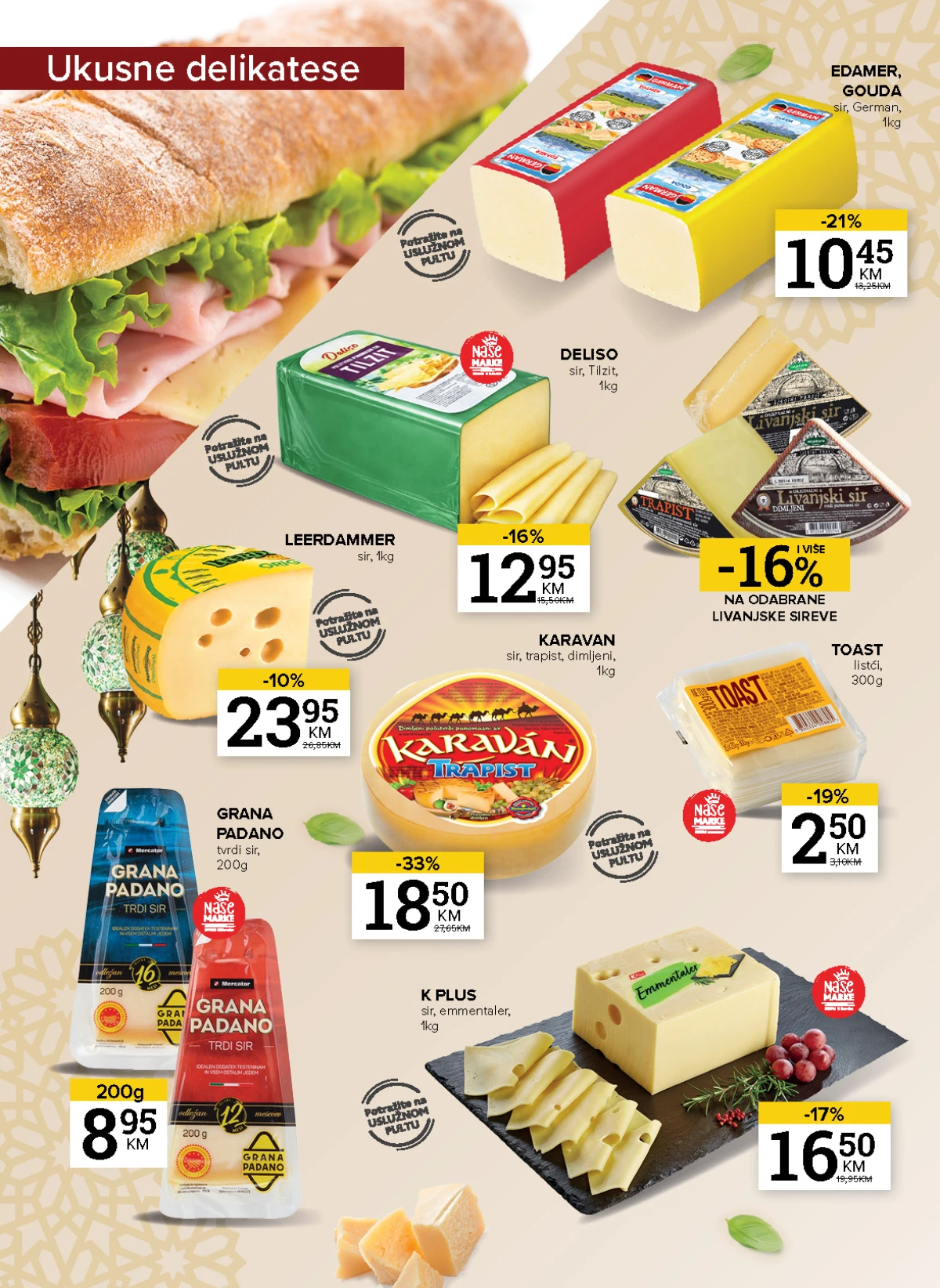 Konzum i Mercator delikatesi i sirevi – strana 10 Konzum i Mercator katalog maj 2026 sirevi delikatesi i premium proizvodi akcija