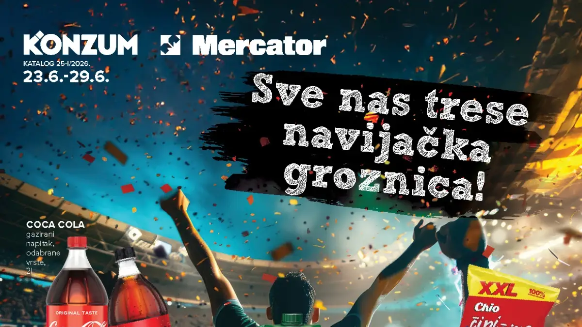 Konzum i Mercator katalog od 23. do 29.06.2026 – nova sedmična akcija sa popustima do 43%