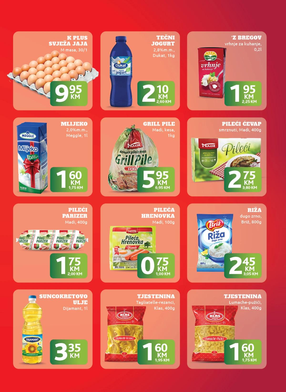 Konzum i Mercator katalog maj 2026 tjestenina i dodaci za kuhanje akcija