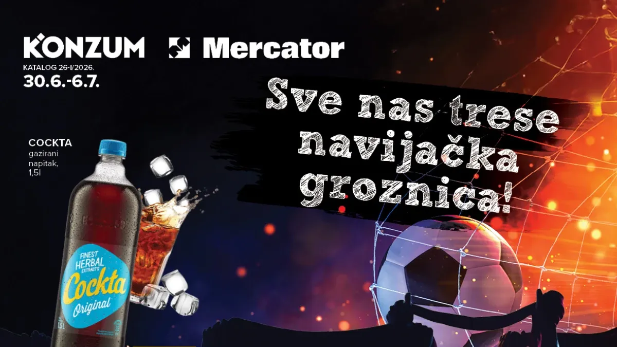Konzum i Mercator katalog od 30.06. do 06.07.2026 – nova sedmična akcija sa popustima do 40%
