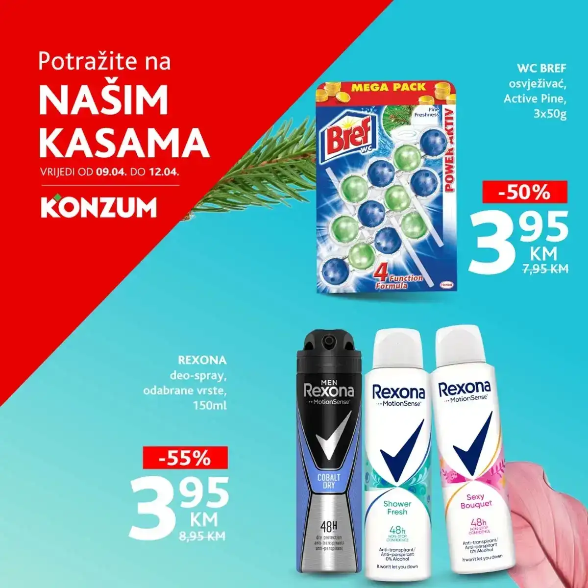 Konzum i Mercator akcija sniženja na kasama do 12.04.2026