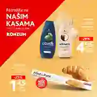Konzum i Mercator akcija sniženja na kasama do 26.04.2026