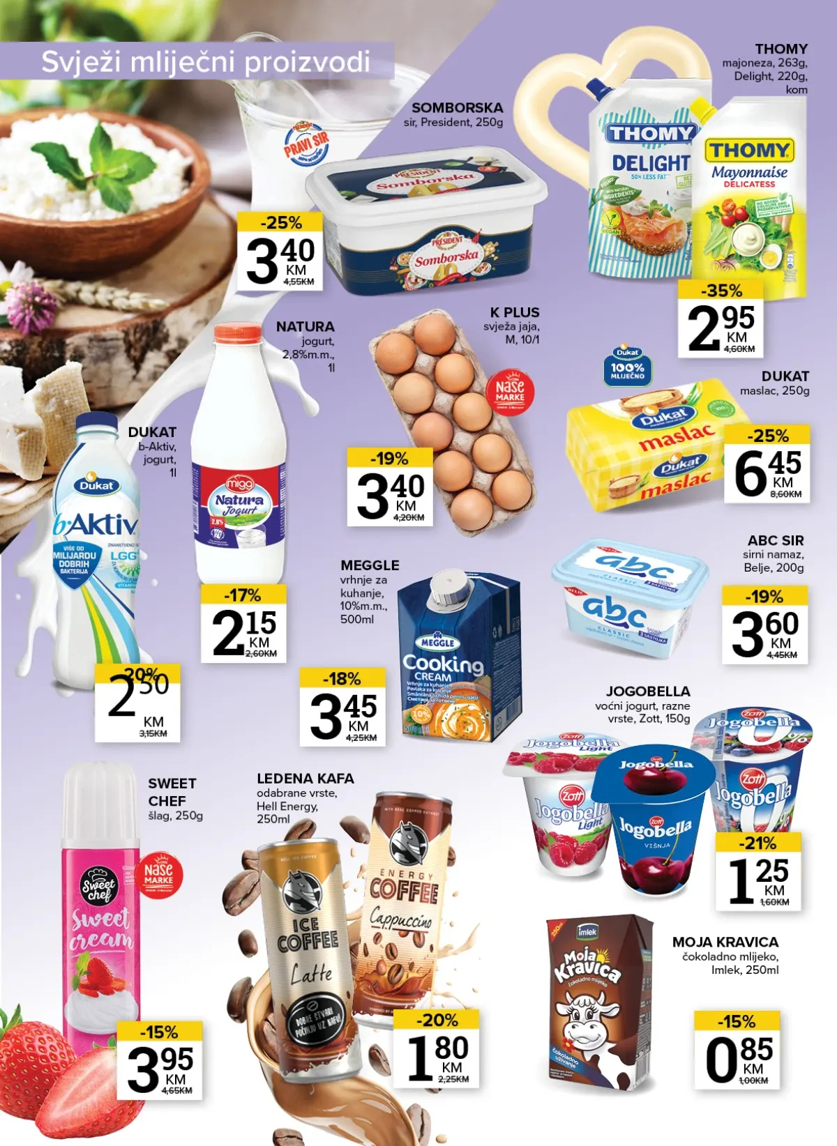 Konzum i Mercator katalog do 10.08.2026. – mlijeko, jogurt, maslac, jaja i kafa (strana 8)