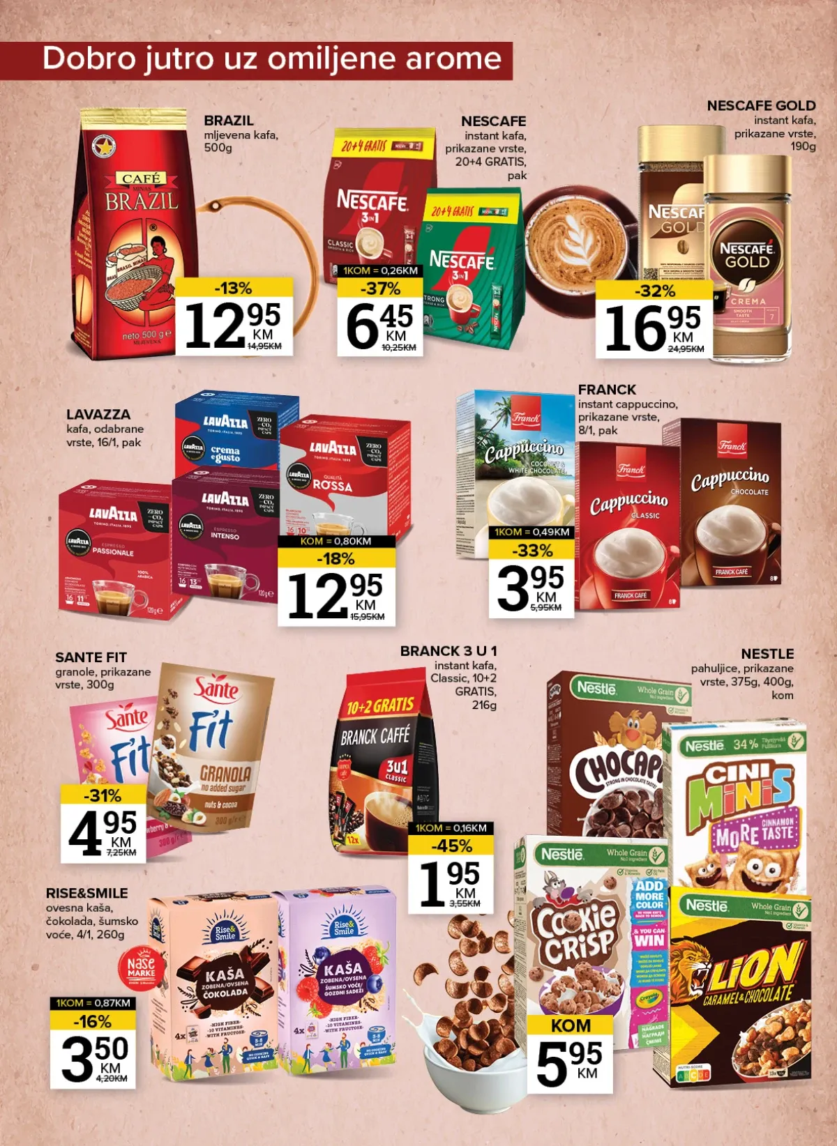 Konzum i Mercator katalog do 10.08.2026. – Brazil kafa, Nescafé, Lavazza, žitarice i pahuljice (strana 10)