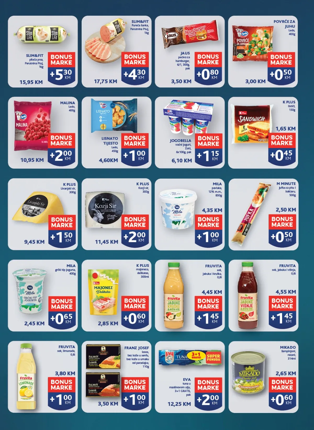 Konzum i Mercator katalog do 10.08.2026. – skupljanje bonus marki na odabrane proizvode (strana 29)