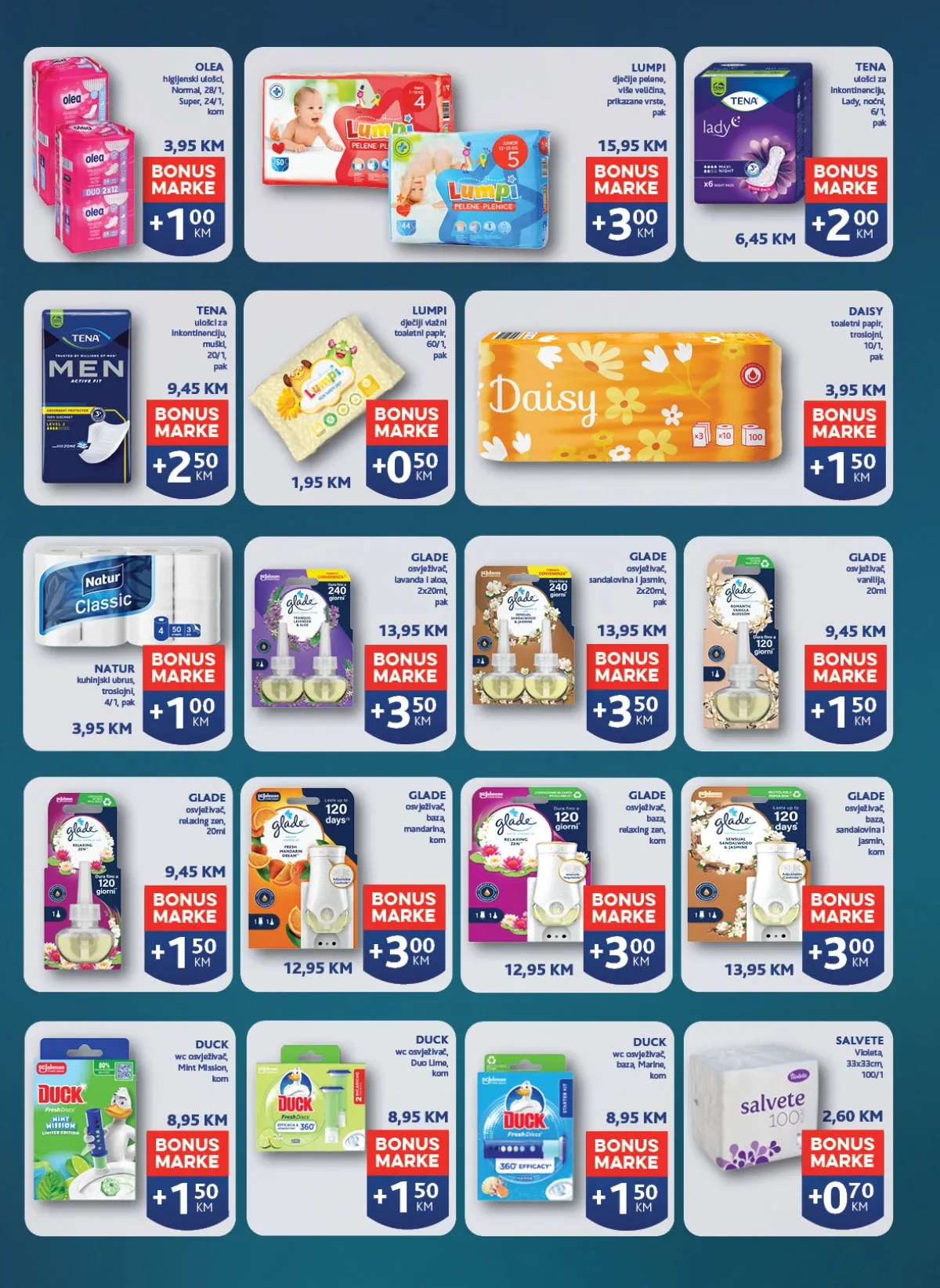 Konzum i Mercator katalog do 10.08.2026. – proizvodi za domaćinstvo uz bonus marke (strana 31)